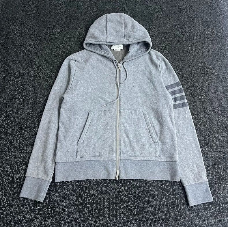 Thom Browne Thom Browne Gray Zip-Up Jacket - dmc Size US M / EU 48-50 / 2 - 1 Thumbnail