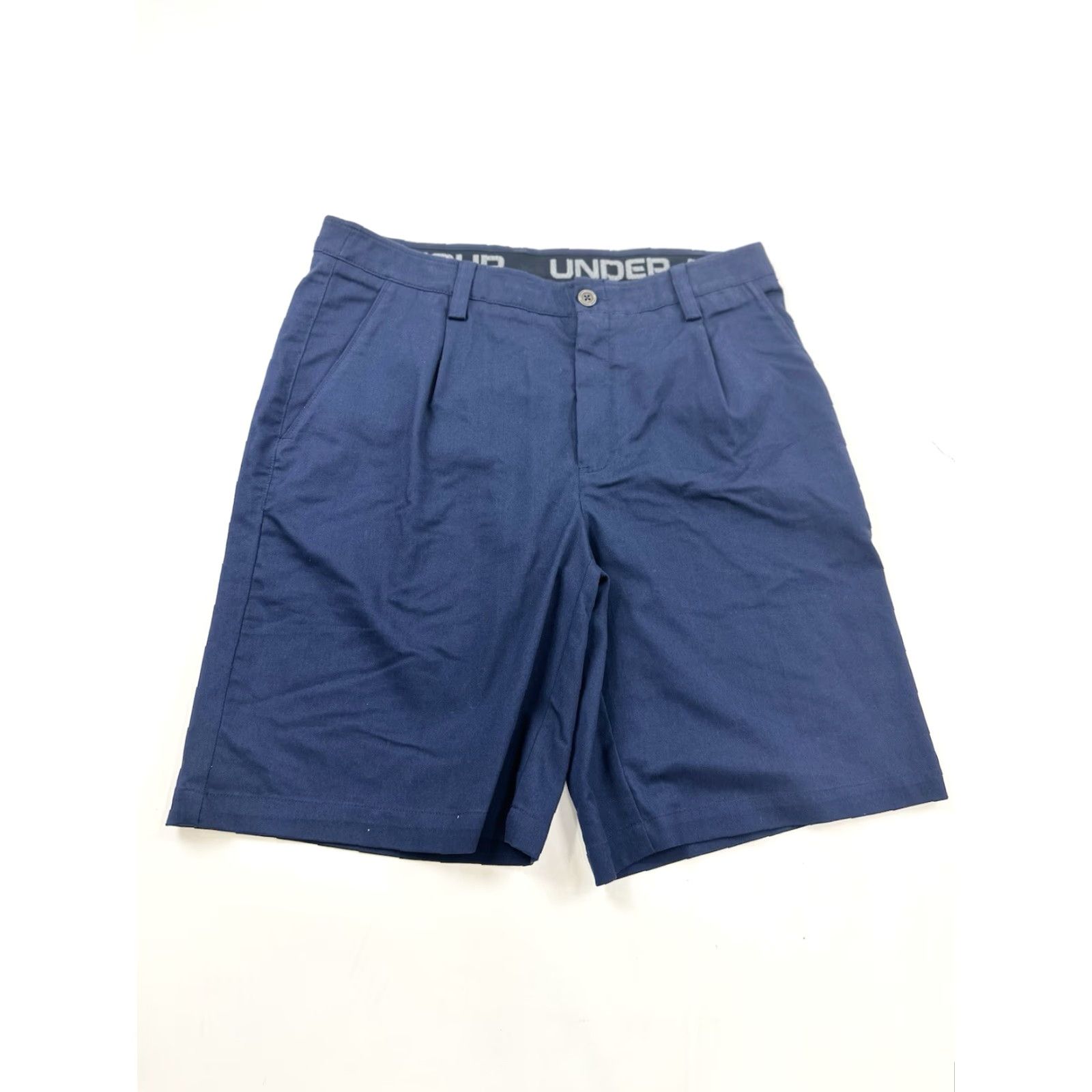 Under Armour Under Armour Shorts Men 34 Blue Pleated Chino Golf Performance NWT Sample Lightweight Pockets Zipper Logo Casual Sports Golf Men Regular Inseam 10 in Size US 34 / EU 50 - 2 Thumbnail