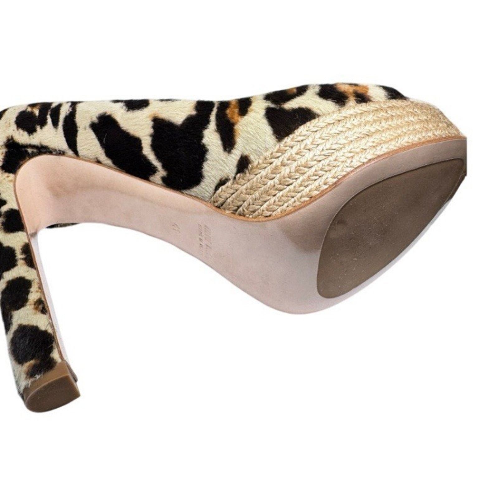 Miu Miu $995 MIU MIU PONYHAIR LEOPARD PLATFORM PUMPS SHOES 41 Size US 10.5 / IT 40.5 - 7 Thumbnail
