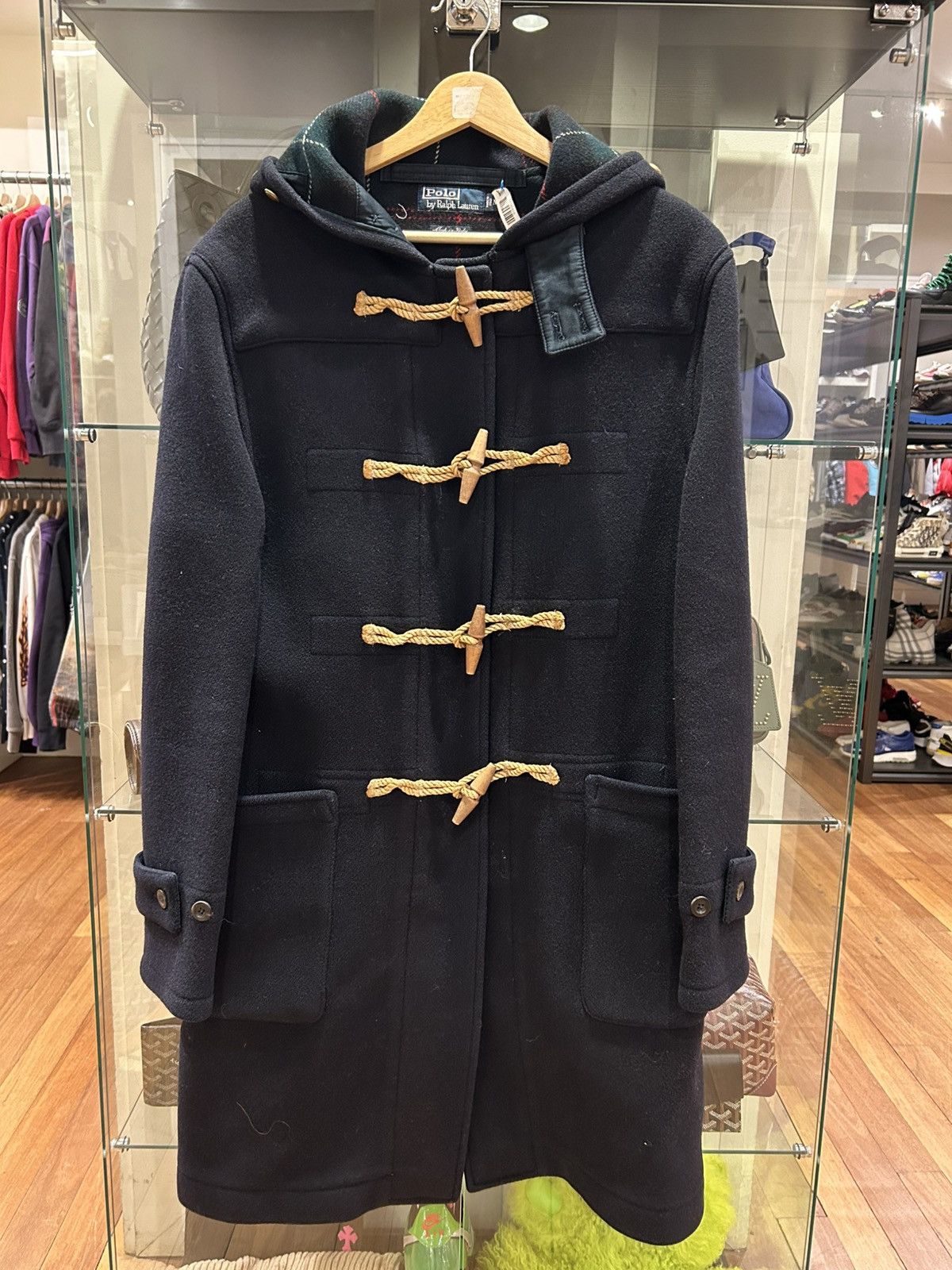 Polo Ralph Lauren Navy Duffel Wool Coat