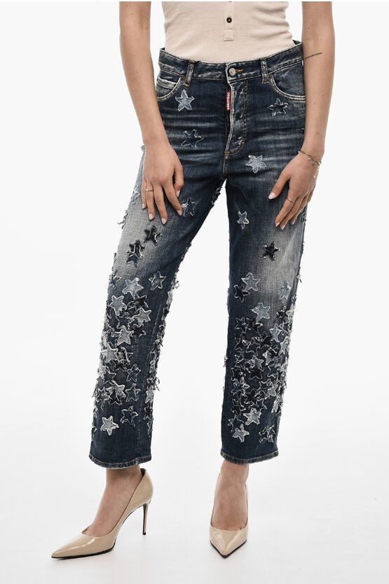 DSQUARED2｜JEANS (S75LB1009 S30872 470) COOL GIRL LOW WAIST SLIM FIT JEANS WOMEN DSQUARED2