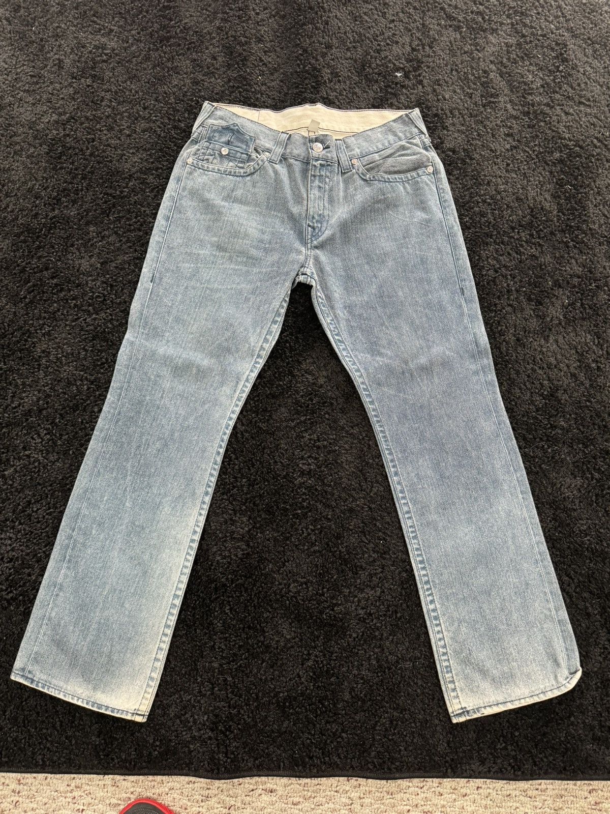 True Religion VINTAGE TRUE RELIGION STRAIGHT BOOT CUT BLEACHED DENIM JEANS Size US 36 / EU 52 - 2 Thumbnail