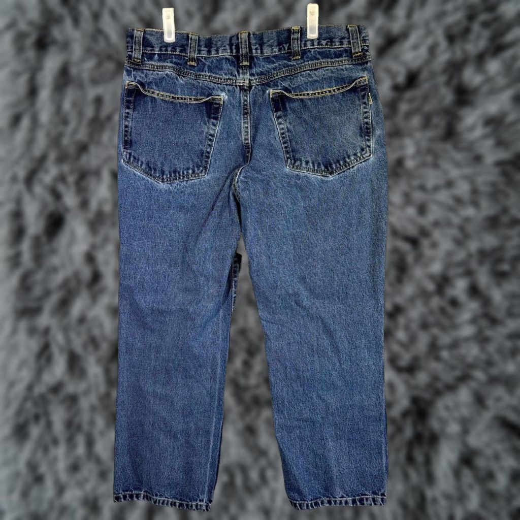 Denime RedHead Jeans Men 36x30 Straight Leg Blue Denim Stone Wash 100% Cotton Jeans Mens Regular Size US 36 / EU 52 - 1 Thumbnail
