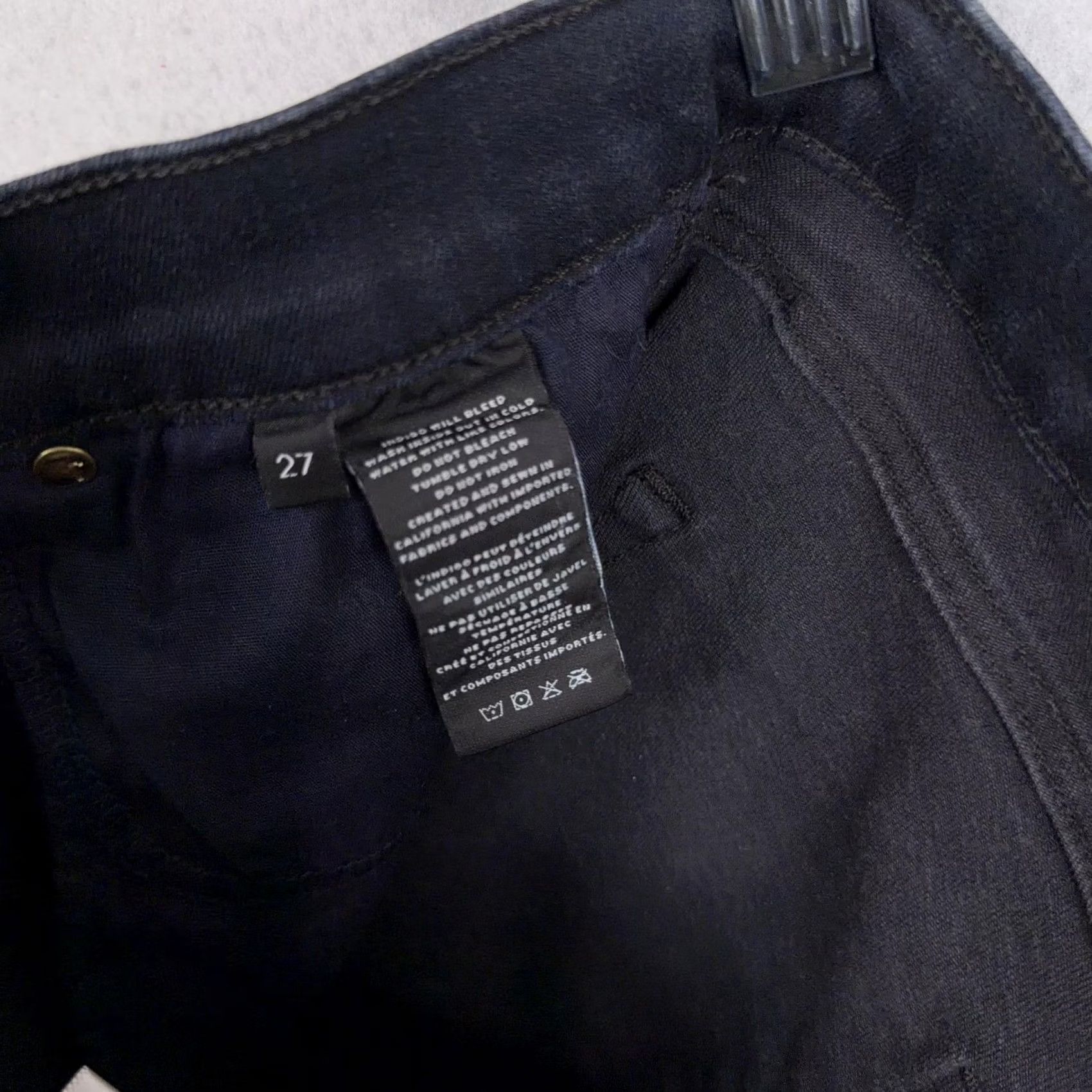 J Brand J Brand Jeans Womens 27 Blue Mercy Mid Rise Cropped Distressed Raw Hem Skinny Size 27" / US 4 / IT 40 - 6 Thumbnail