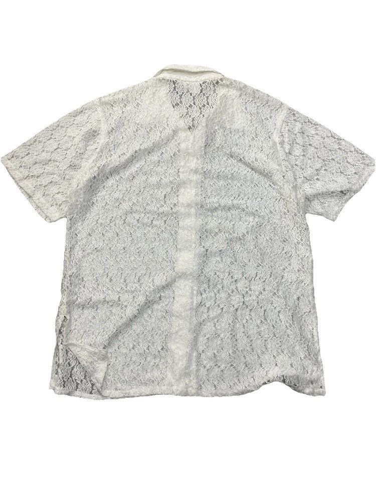 Handmade × Vintage Vintage shear Ivory Lace Polyester Button Shirt Size US XL / EU 56 / 4 - 5 Thumbnail