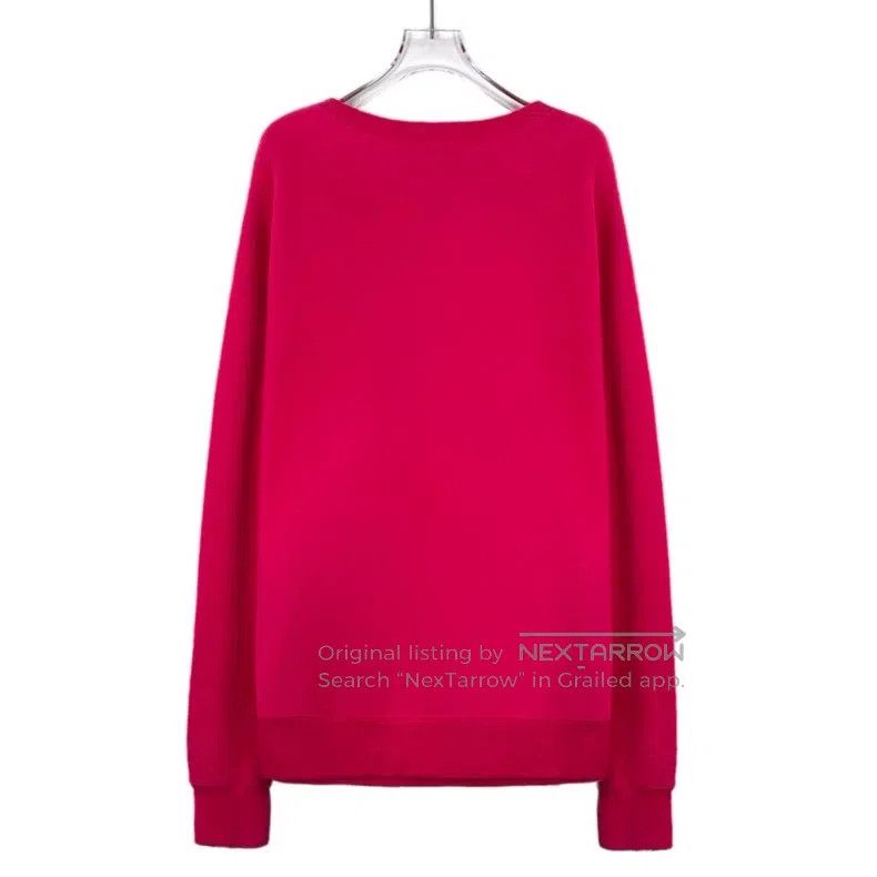 Gucci Gucci Pink bear embroidered cotton round-neck long-sleeved Size L / US 10 / IT 46 - 2 Thumbnail
