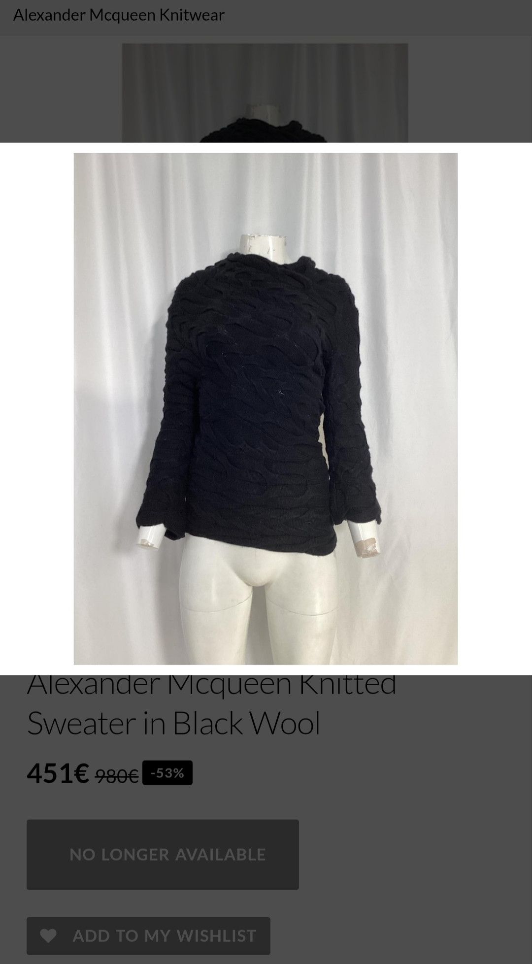 Alexander McQueen Alexander Mcqueen Archive asymmetric knitted sweater Size S / US 4 / IT 40 - 7 Thumbnail