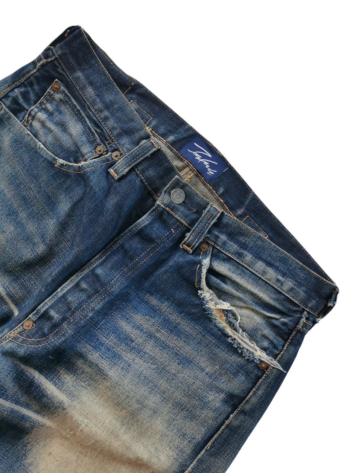 Futura × Levi's Vintage Clothing × Vintage Levis Vintage Clothing X Futura Selvedge Denim Jeans Size US 32 / EU 48 - 13 Thumbnail