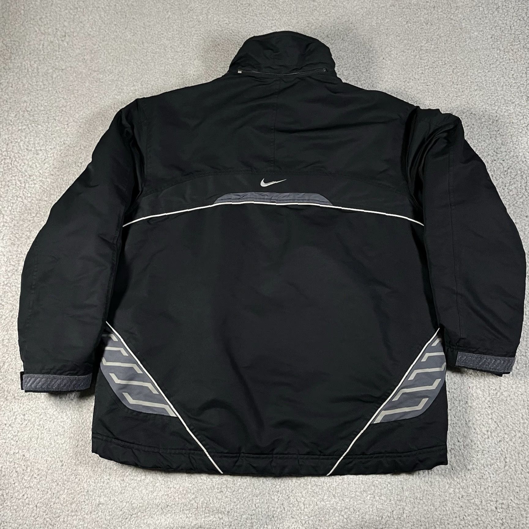 Nike Nike Jacket Mens M Black Y2K Full Zip Insulated Swoosh Windbreaker Vintage Size US M / EU 48-50 / 2 - 2 Thumbnail