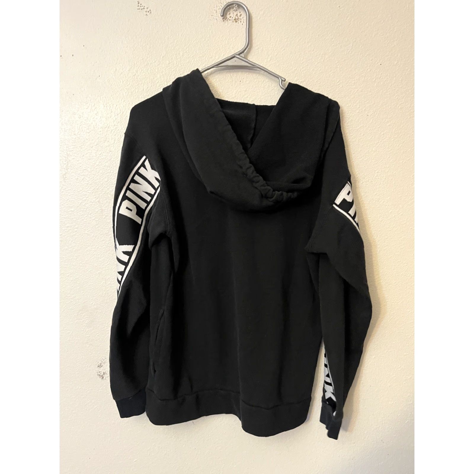 Pinko Pink Victoria Secret Women 1/4 Zip Hoodie Size Small Black Graphic Size S / US 4 / IT 40 - 3 Thumbnail
