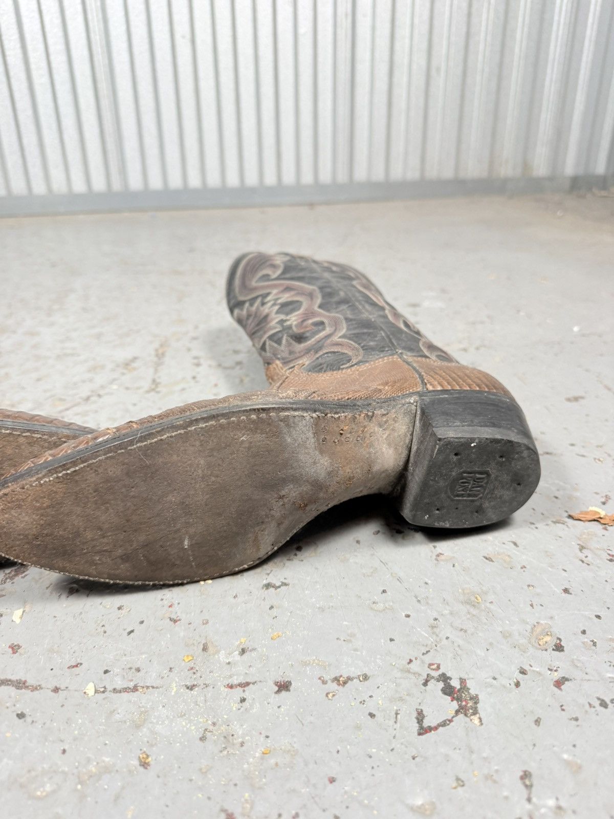 Dan Post 80s Vintage Dan Post USA Teju Lizard Skin Cowboy Boots Toes Size US 8.5 / EU 41-42 - 5 Thumbnail