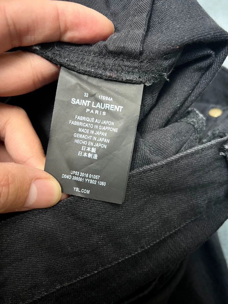 Yves Saint Laurent Saint laurent 17 Spring/Summer Knife Cut Black Basic Jeans Size US 32 / EU 48 - 4 Thumbnail