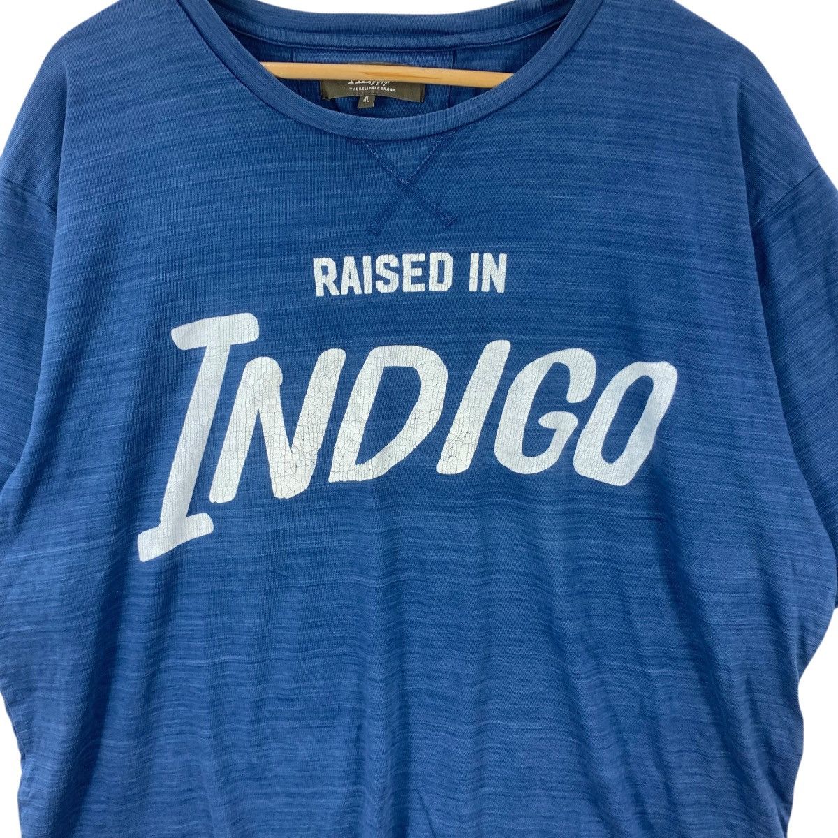 Other AZUL JAPAN Natural Pure Indigo Dye Baggy Tee Shirt Top Size 3XL / US 20-22 - 5 Thumbnail