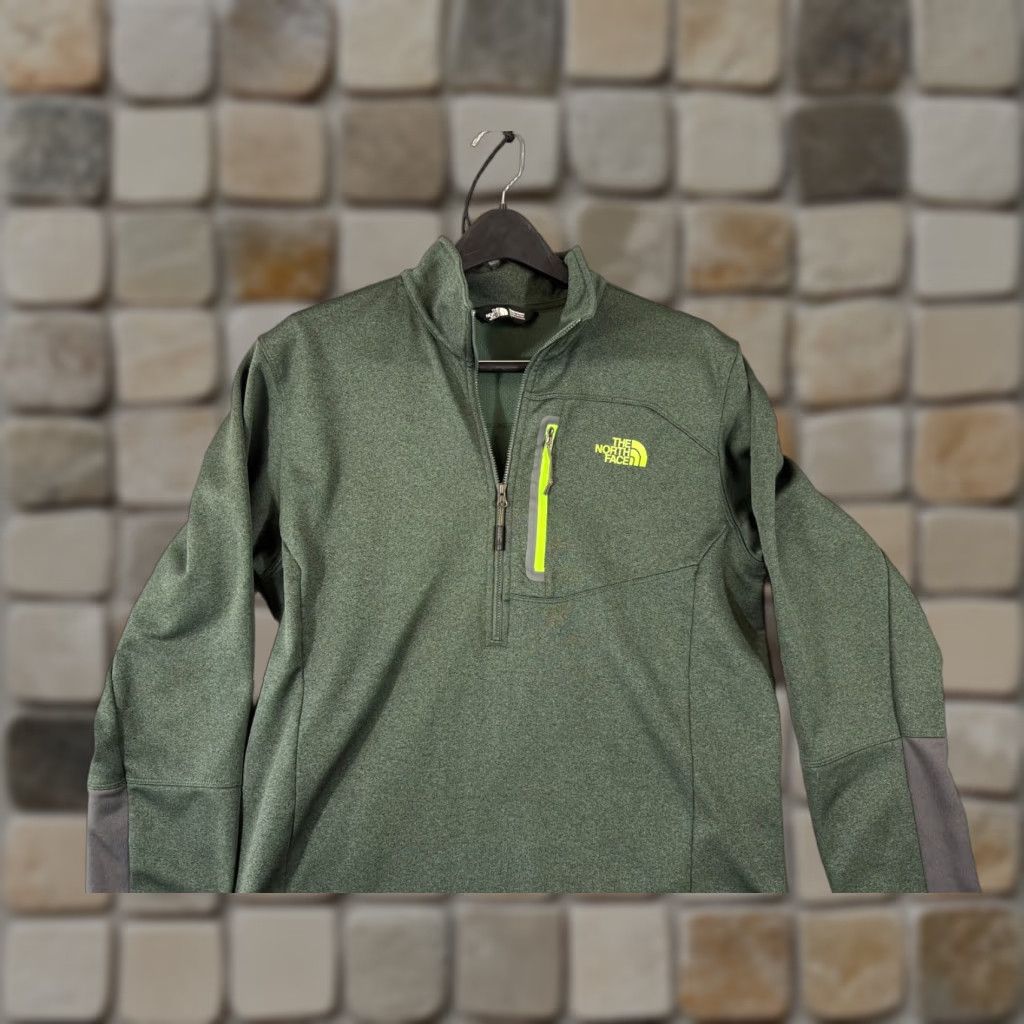 The North Face The North Face Jacket Mens L Green Fleece 1/2 Zip Pullover Stand Up Neck Size US L / EU 52-54 / 3 - 1 Thumbnail