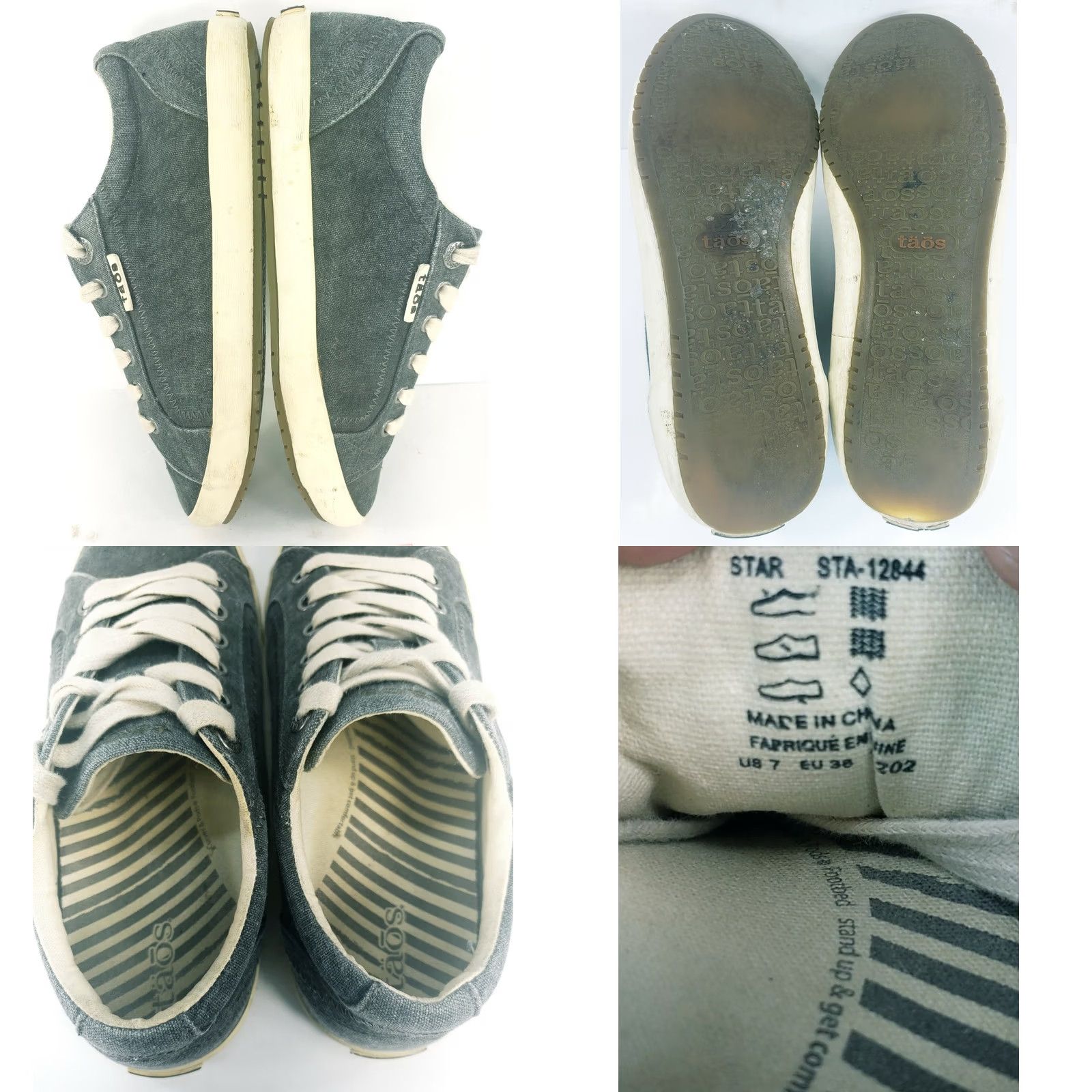 Taos Taos Star Women’s Size 7 Black Canvas Casual Comfort Walking Sneaker Size US 7 / IT 37 - 8 Thumbnail