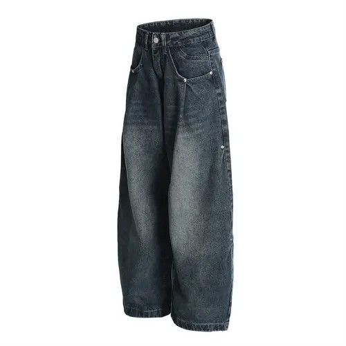 Hypebeast × Japanese Brand × Jean Men's street rivet loose washed distressed scimitar jeans Size US 32 / EU 48 - 2 Thumbnail