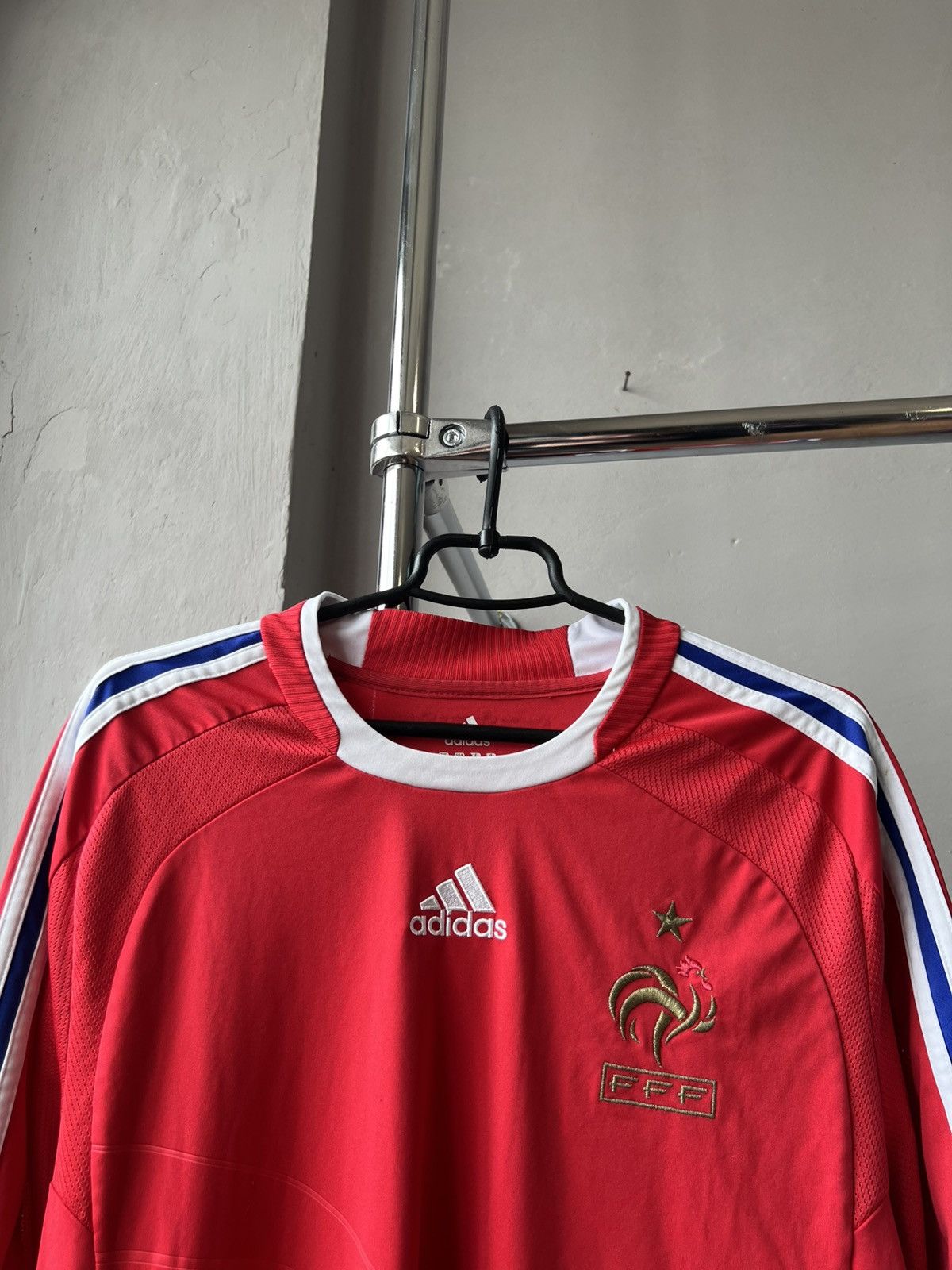Adidas 2007/08 FRANCE TEAM AWAY SOCCER JERSEY FOOTBALL SHIRT ADIDAS Size US L / EU 52-54 / 3 - 4 Thumbnail