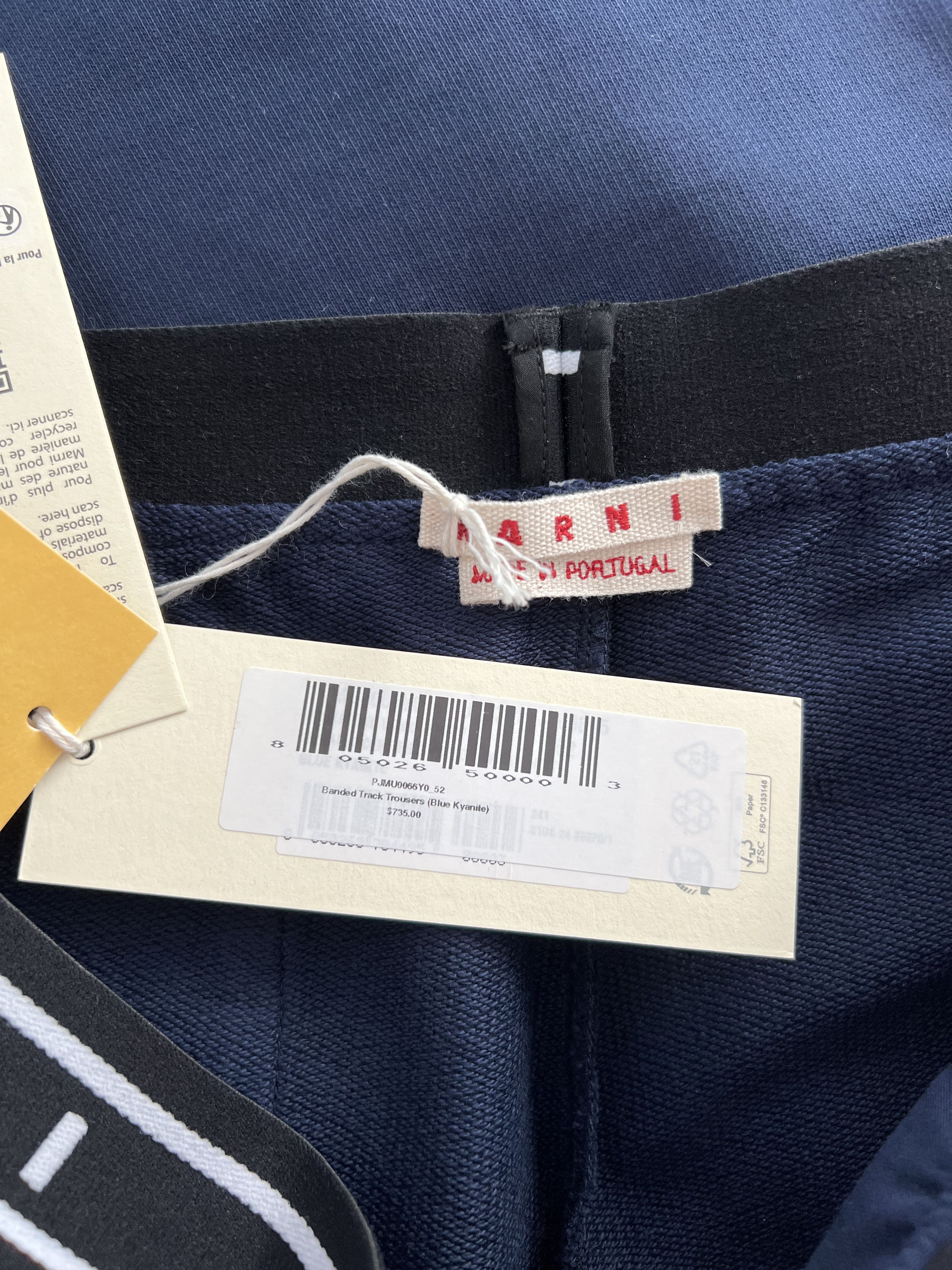 Marni Marni Banded Double Knee Track Pants in Navy Size US 34 / EU 50 - 7 Thumbnail