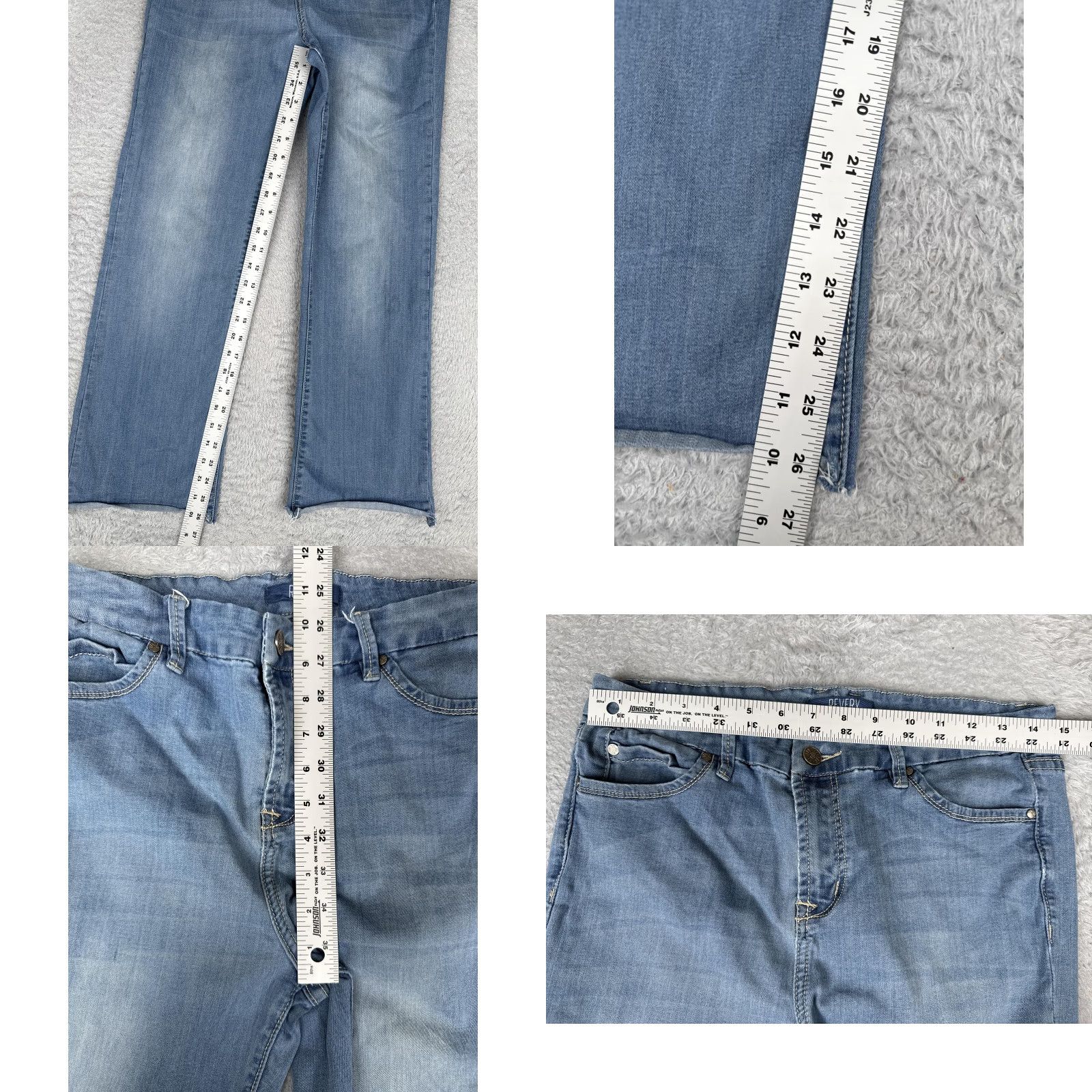 Vintage Revery Jeans Womens 30 Bootcut Denim Light Blue Mid Rise Stretch 30x27 Size 30" / US 8 / IT 44 - 8 Thumbnail