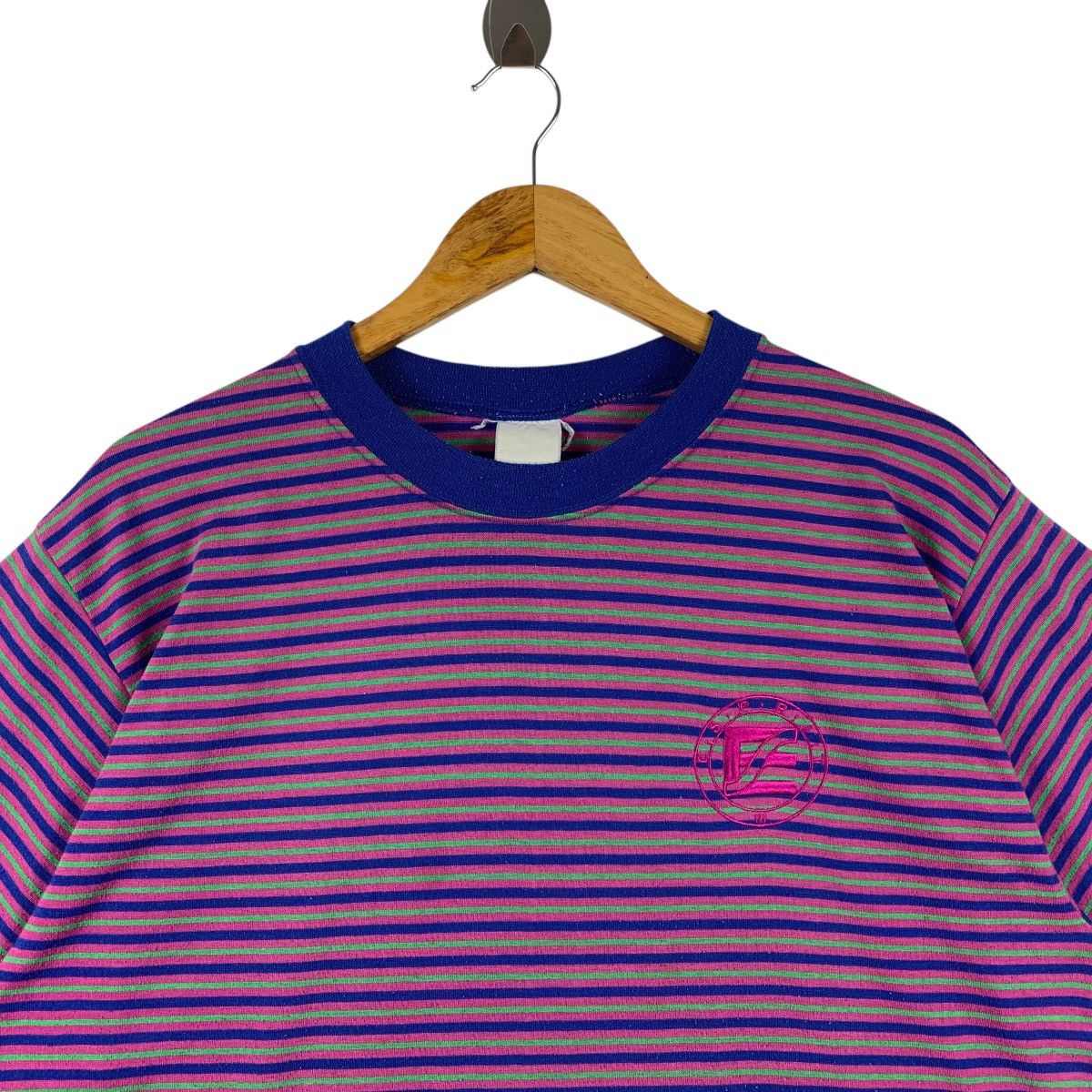 Esprit × Vintage Vintage ESPRIT small logo embroidery stripe tee Size US L / EU 52-54 / 3 - 2 Thumbnail