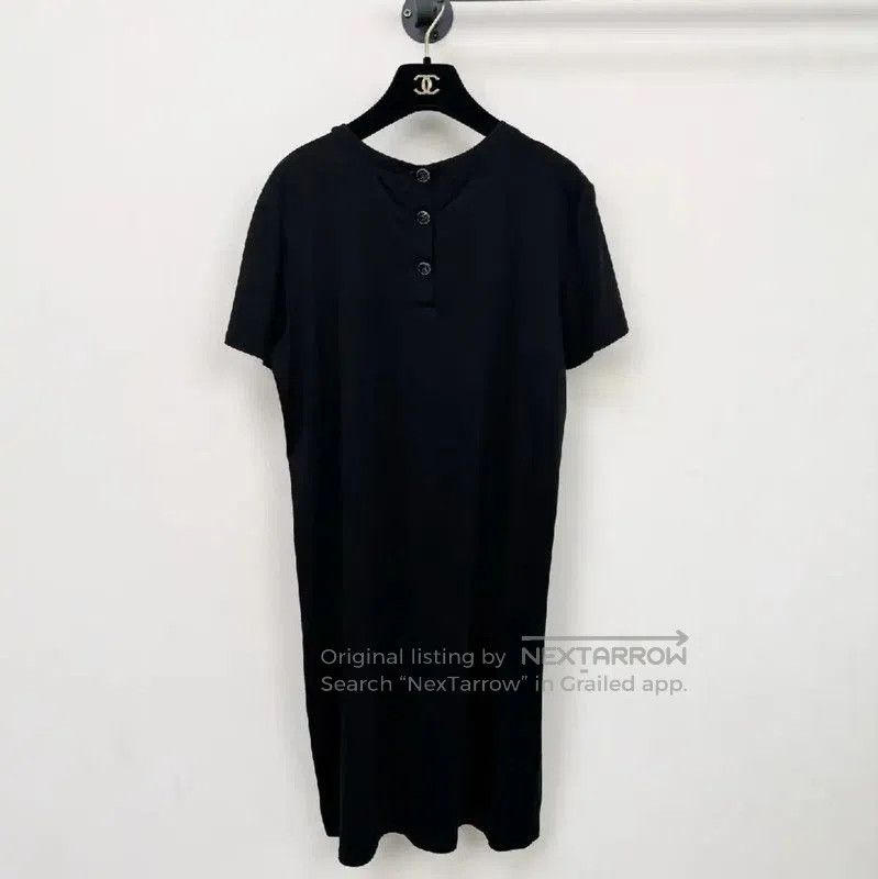 Chanel Chanel Black Summer Short Sleeve Dress . Size XL / US 12-14 / IT 48-50 - 2 Thumbnail