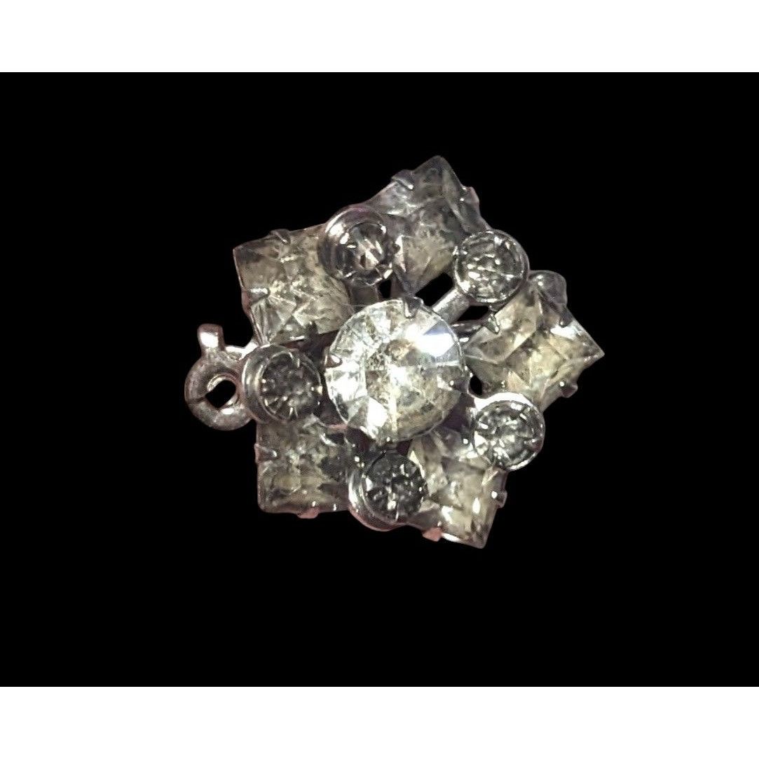 Other Vintage Rhinestone Snowflake Silver tone Mini Brooch Size ONE SIZE - 2 Thumbnail