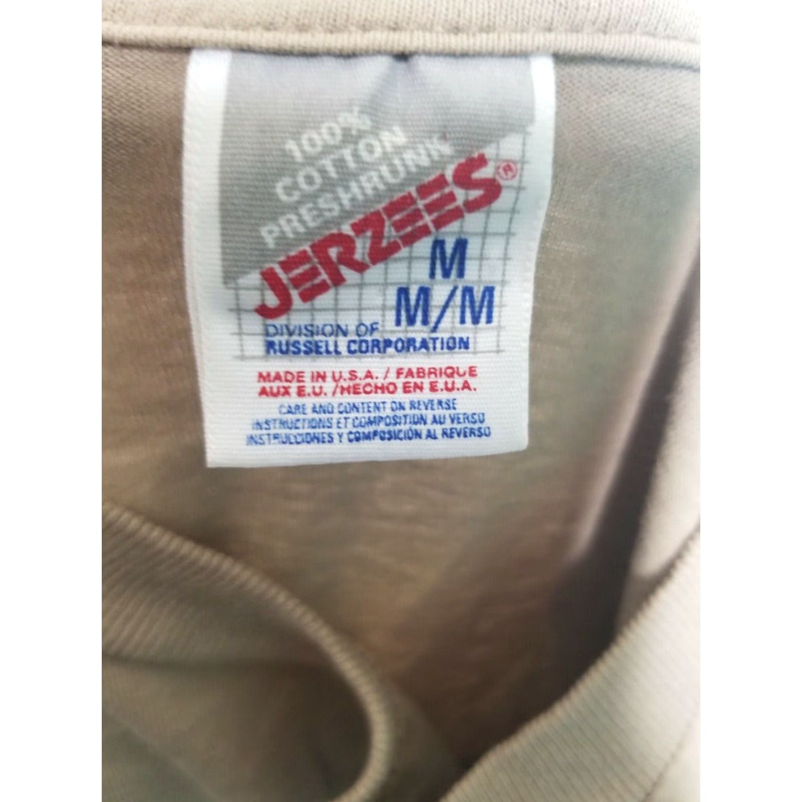 Jerzees VINTAGE Dick Dastardly & Muttley Snickwear Two-Sided T Shirt Mens M Adult Medium Beige 1990s Cartoon 90s Mens Size US M / EU 48-50 / 2 - 3 Thumbnail