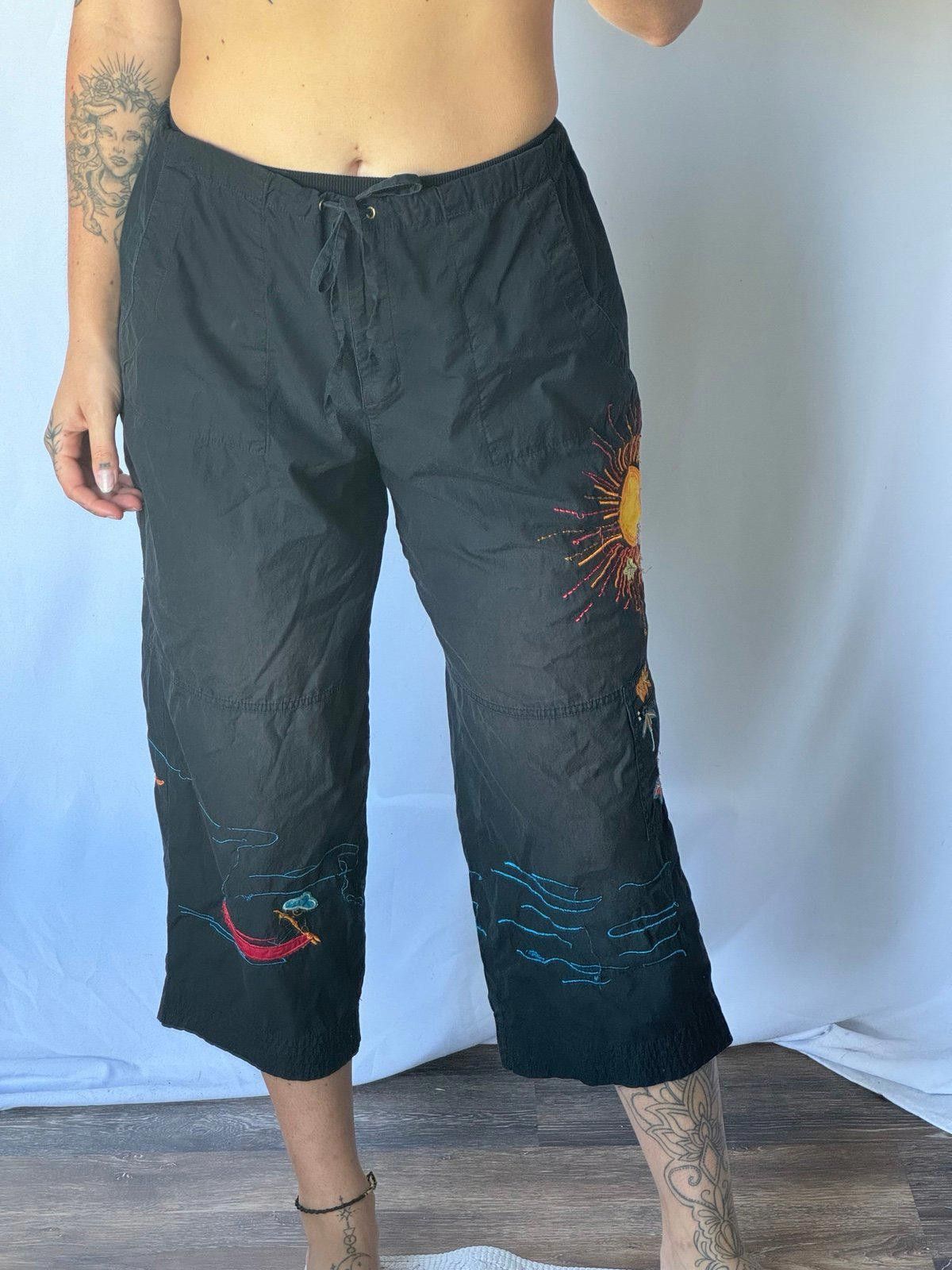 Designer Chicos embroidered pants Size 32" / US 10 / IT 46 - 5 Thumbnail