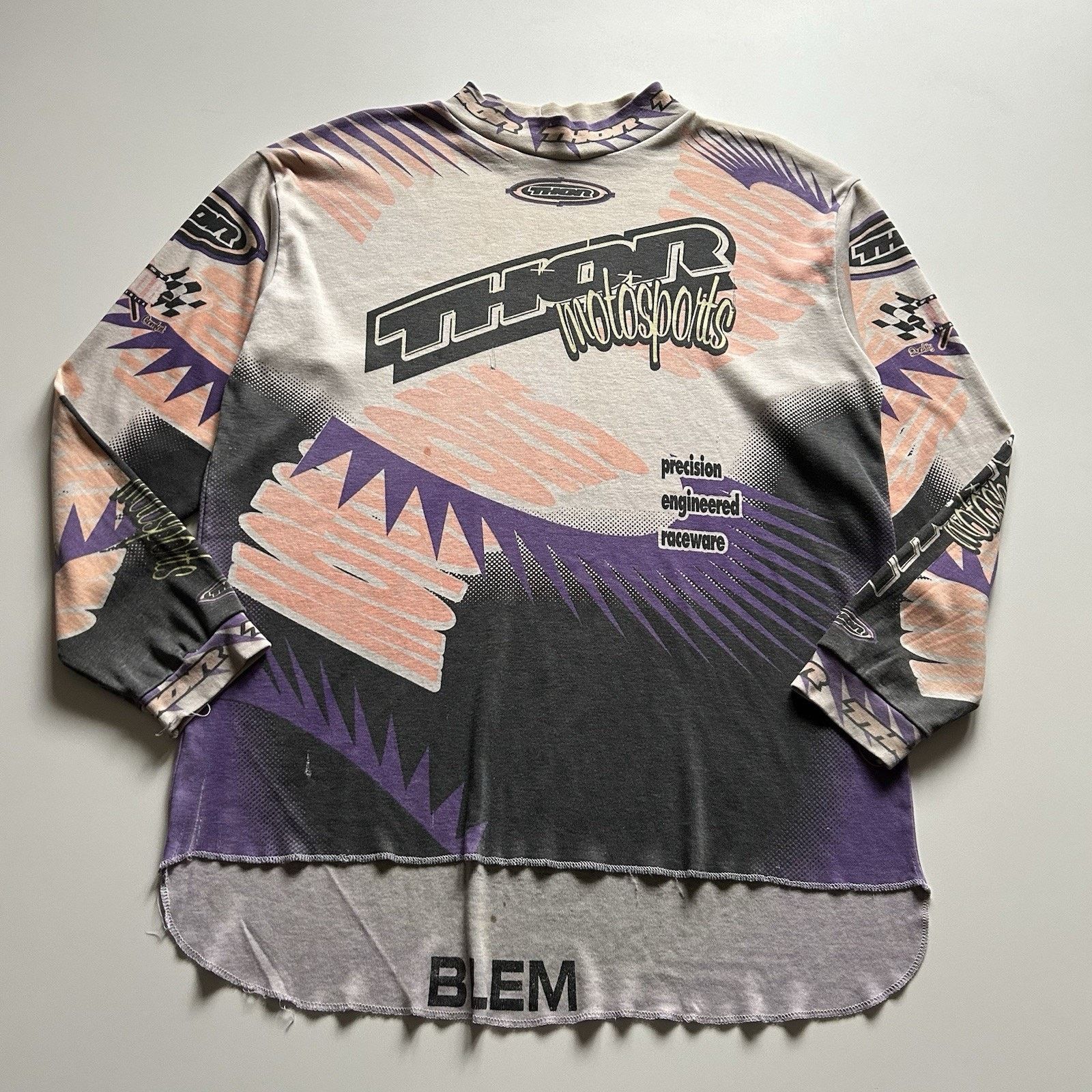Vintage THOR Motorsports Motocross Long Sleeve Shirt XL Rare