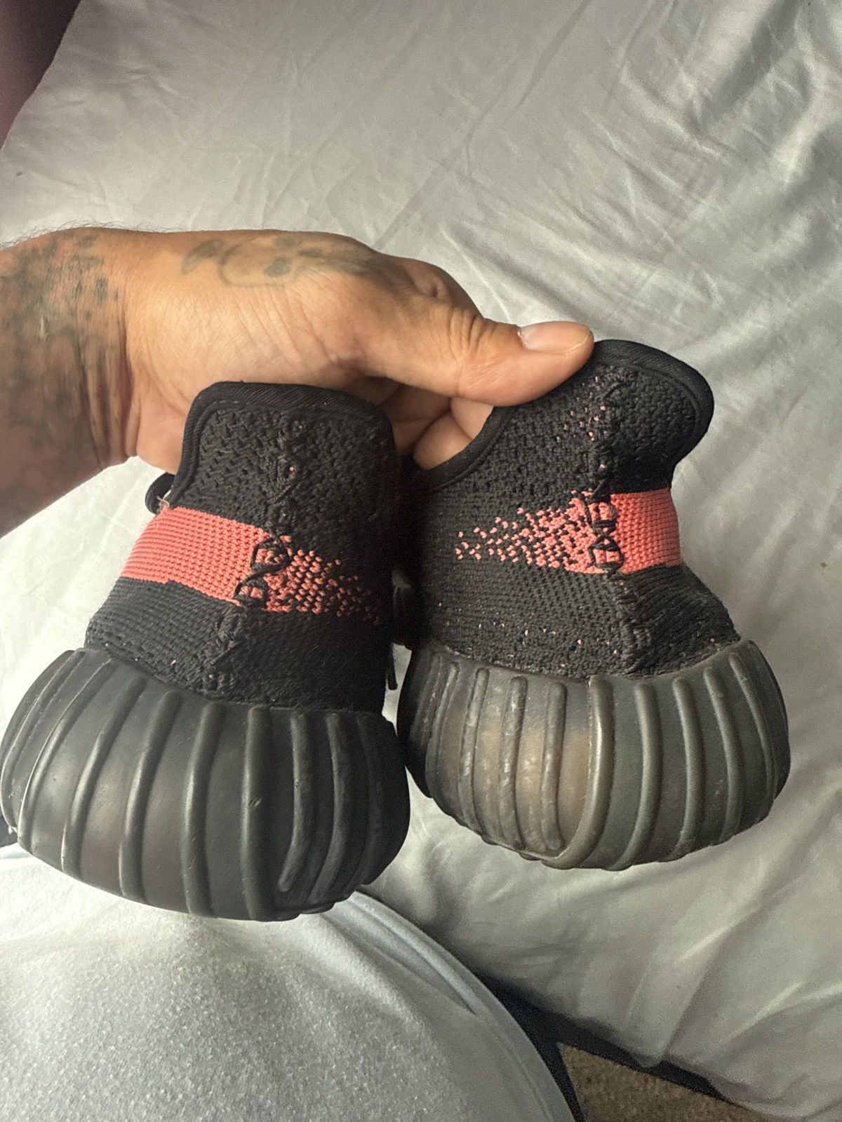 Yeezy Size 8 - adidas Yeezy Boost 350 V2 Low Red Stripe Size US 8 / EU 41 - 3 Thumbnail