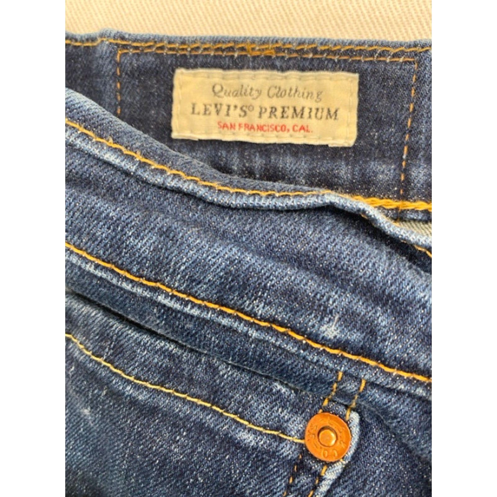 Levi's VINTAGE Levi's Premium 512 Jeans Women 31 Denim Blue Slimming 5-Pocket Mid Rise 32 Inseam 3510 Size 24" / US 00 / IT 34 - 6 Thumbnail