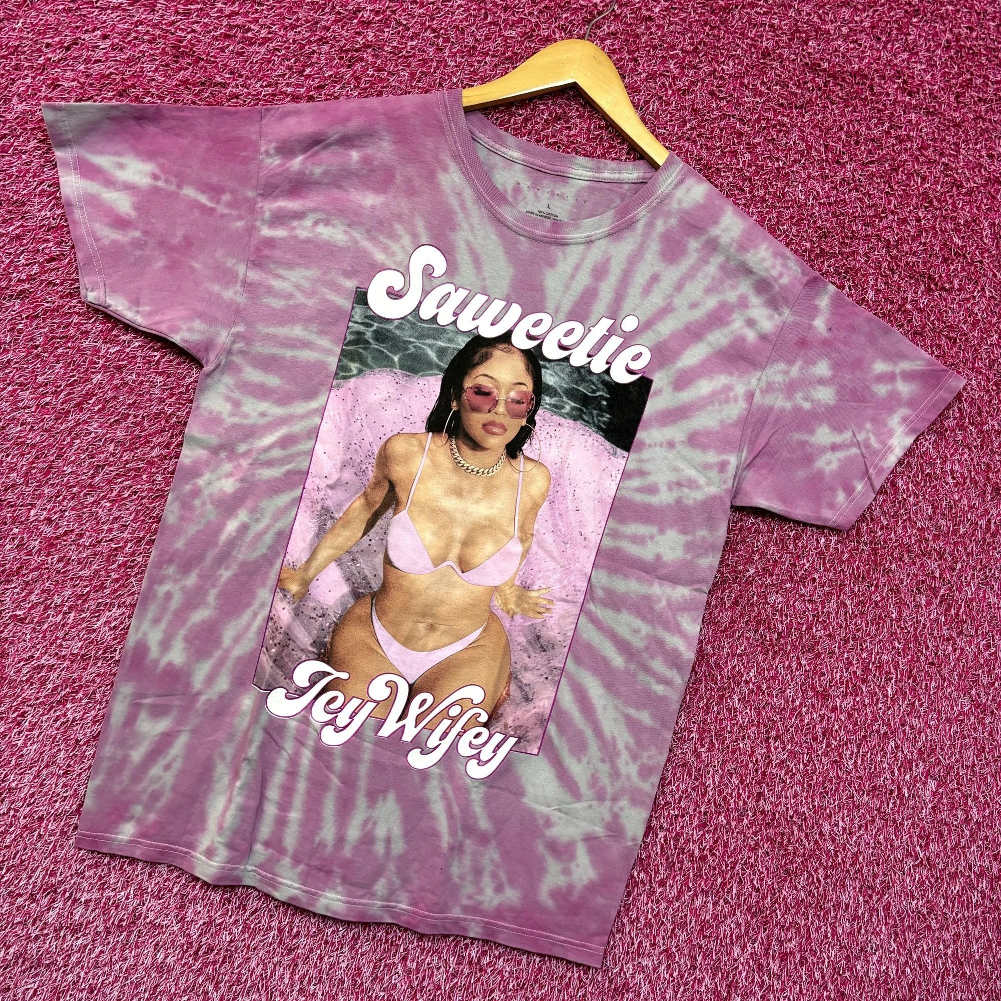 Rap Tees Saweetie Icy Wifey High Maintenance ICY GRL Rap Tie Dye L Size US L / EU 52-54 / 3 - 3 Thumbnail