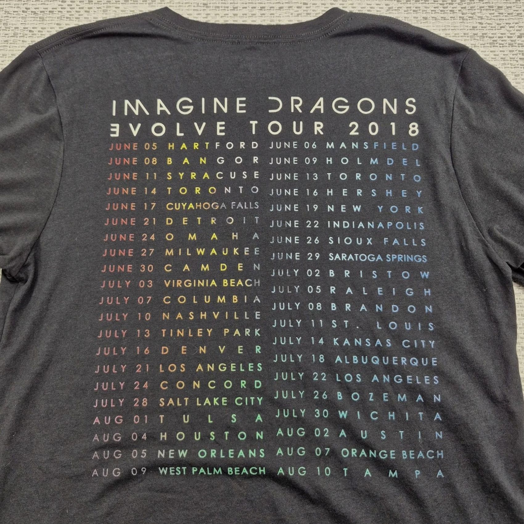 Vintage Imagine Dragons Shirt Mens Medium Black Evolve Tour 2018 Graphic Band Tee Size US M / EU 48-50 / 2 - 6 Thumbnail