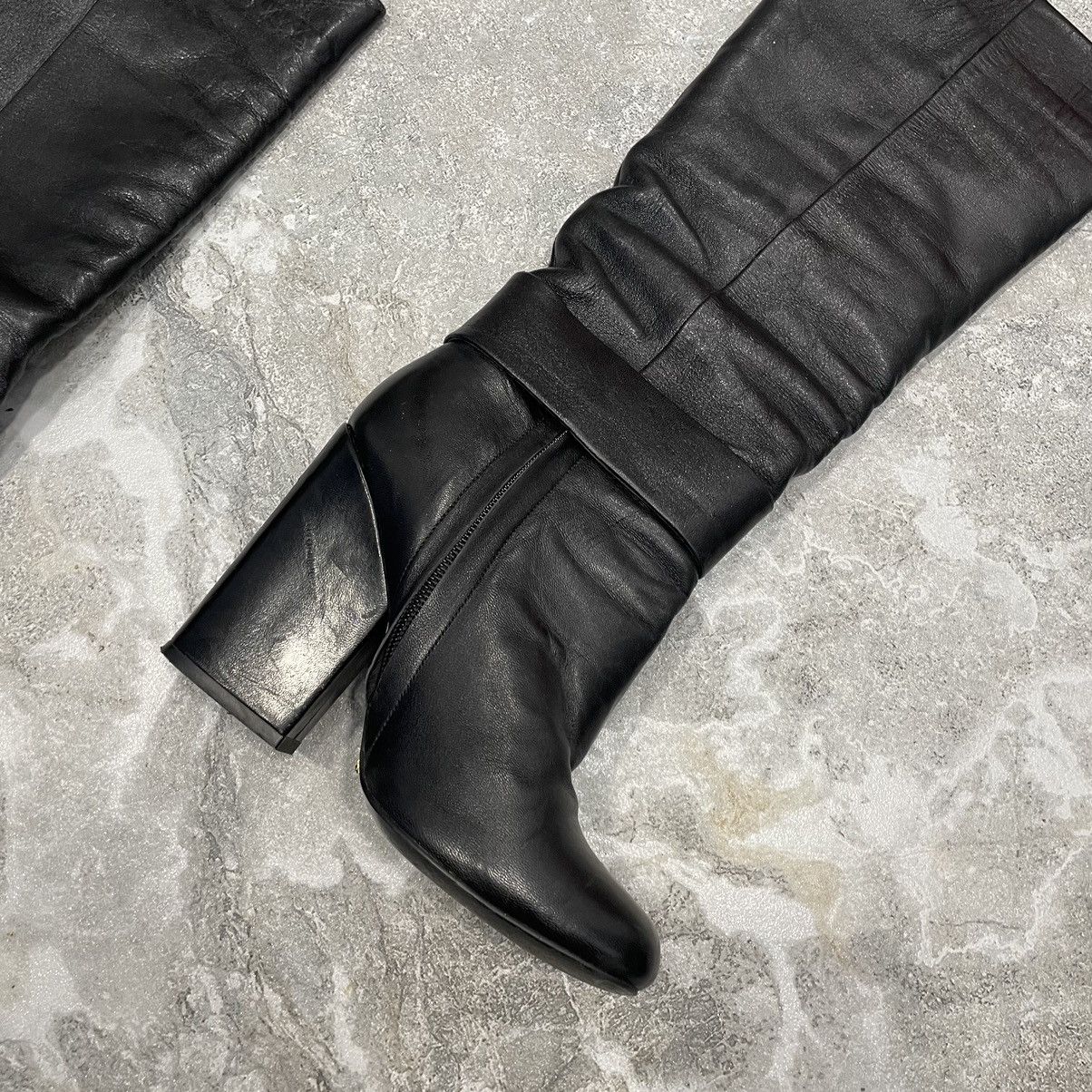 Designer × Vintage 36 GUCCI HA 4426 Runway Platform Stretch Leather Boots shoes Size US 6 / IT 36 - 9 Thumbnail