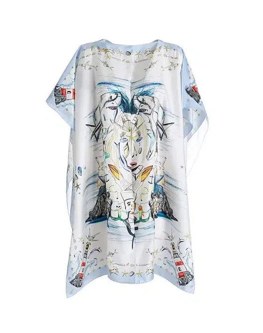 Burberry ob1o1e1024 Size: OS / Silk Capes in White Multi Size ONE SIZE - 1 Preview