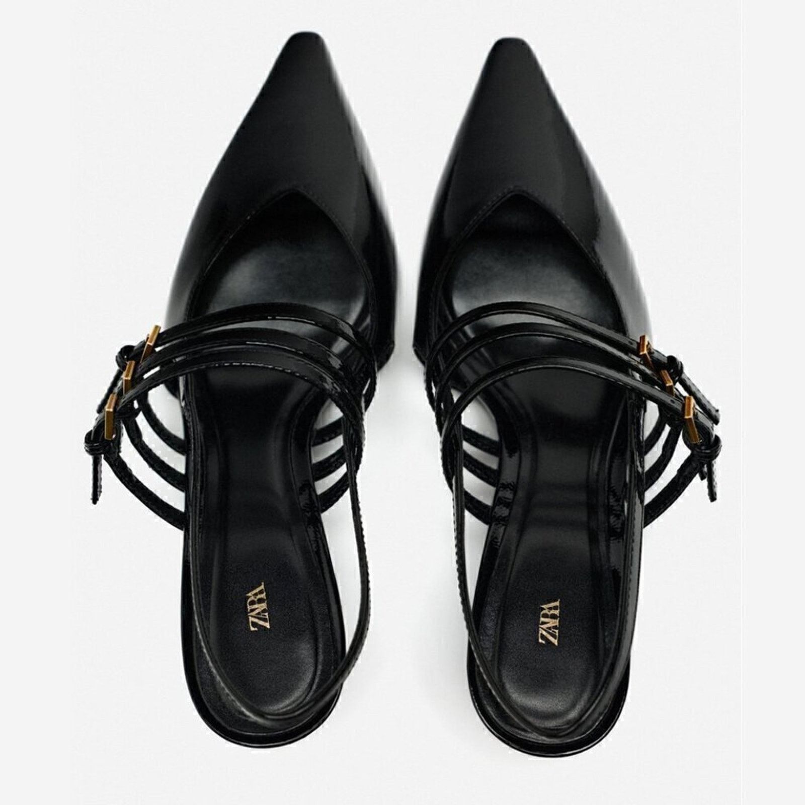 Zara ZARA Pointed Toe Buckled Heels Size US 7.5 / IT 37.5 - 13 Thumbnail