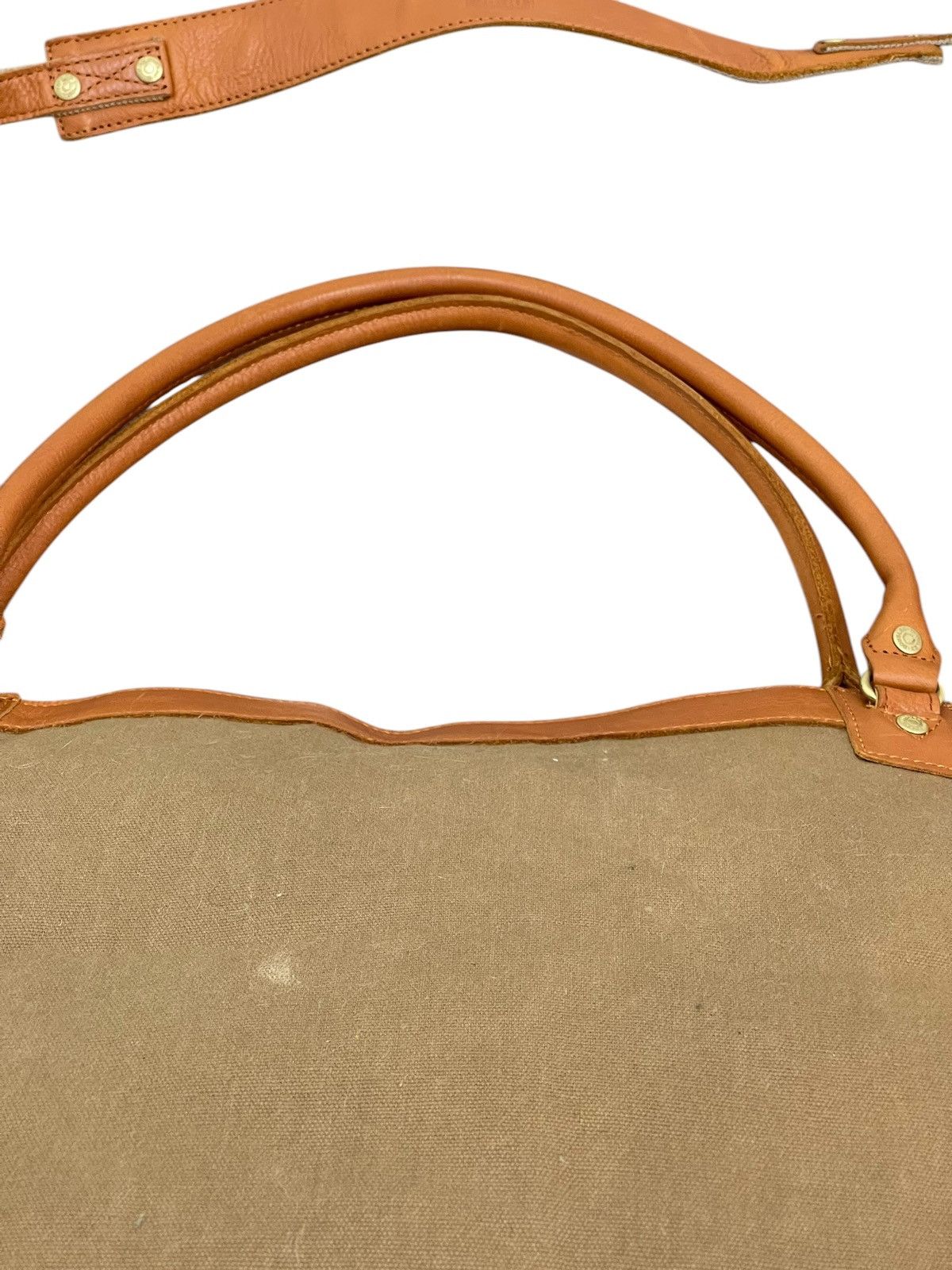 Genuine Leather Leather Cotton Doubles Duffle Bag 1🟩7 Size ONE SIZE - 20 Thumbnail