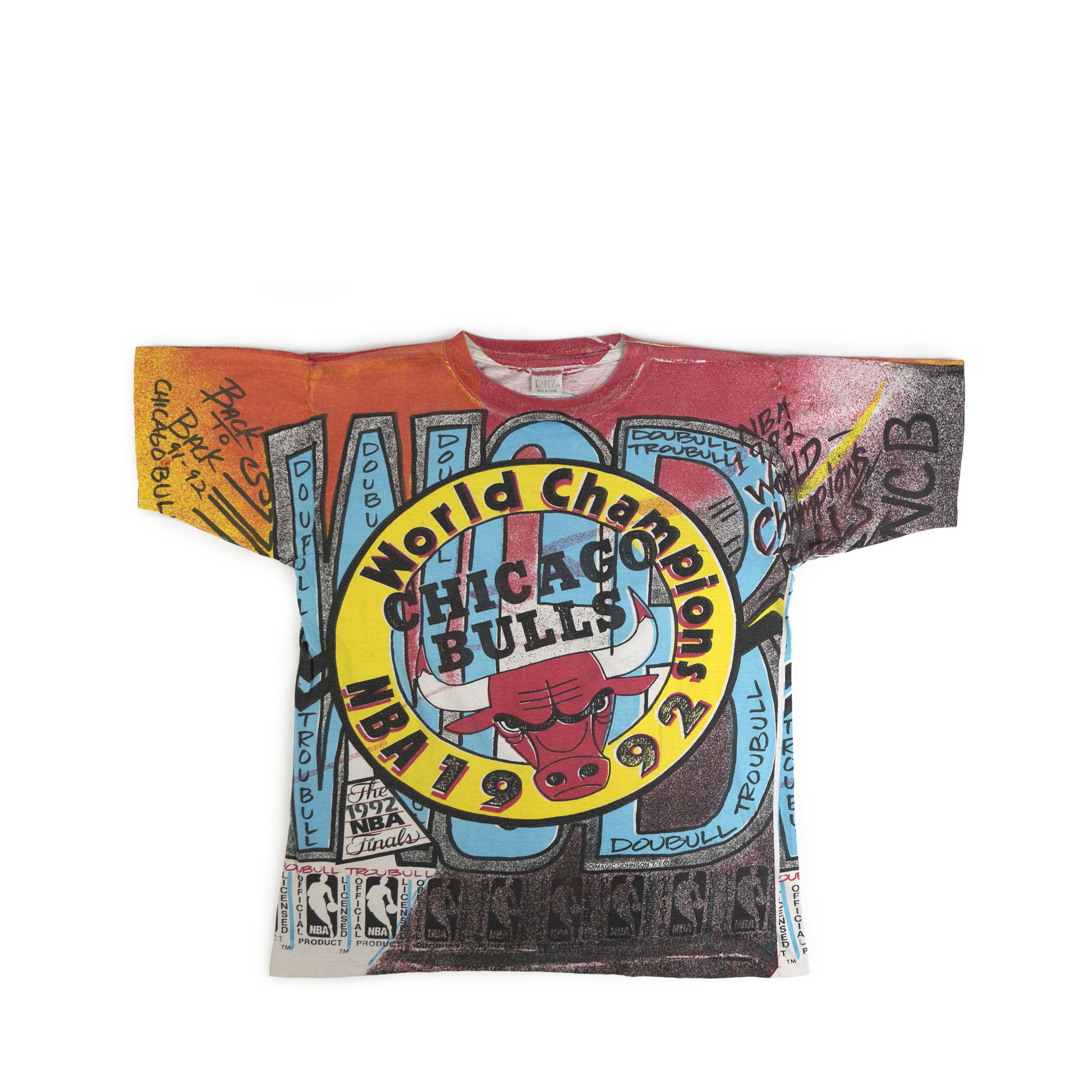 NBA × Vintage Vintage 1992 Chicago Bulls Championship AOP Tee Shirt Size US M / EU 48-50 / 2 - 1 Thumbnail