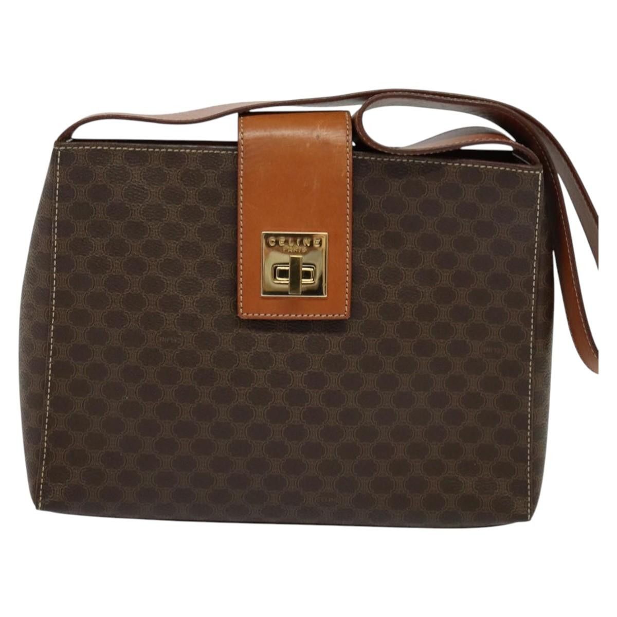Celine CELINE Macadam Canvas Shoulder Bag Pvc Leather Brown Gold Size ONE SIZE - 2 Thumbnail