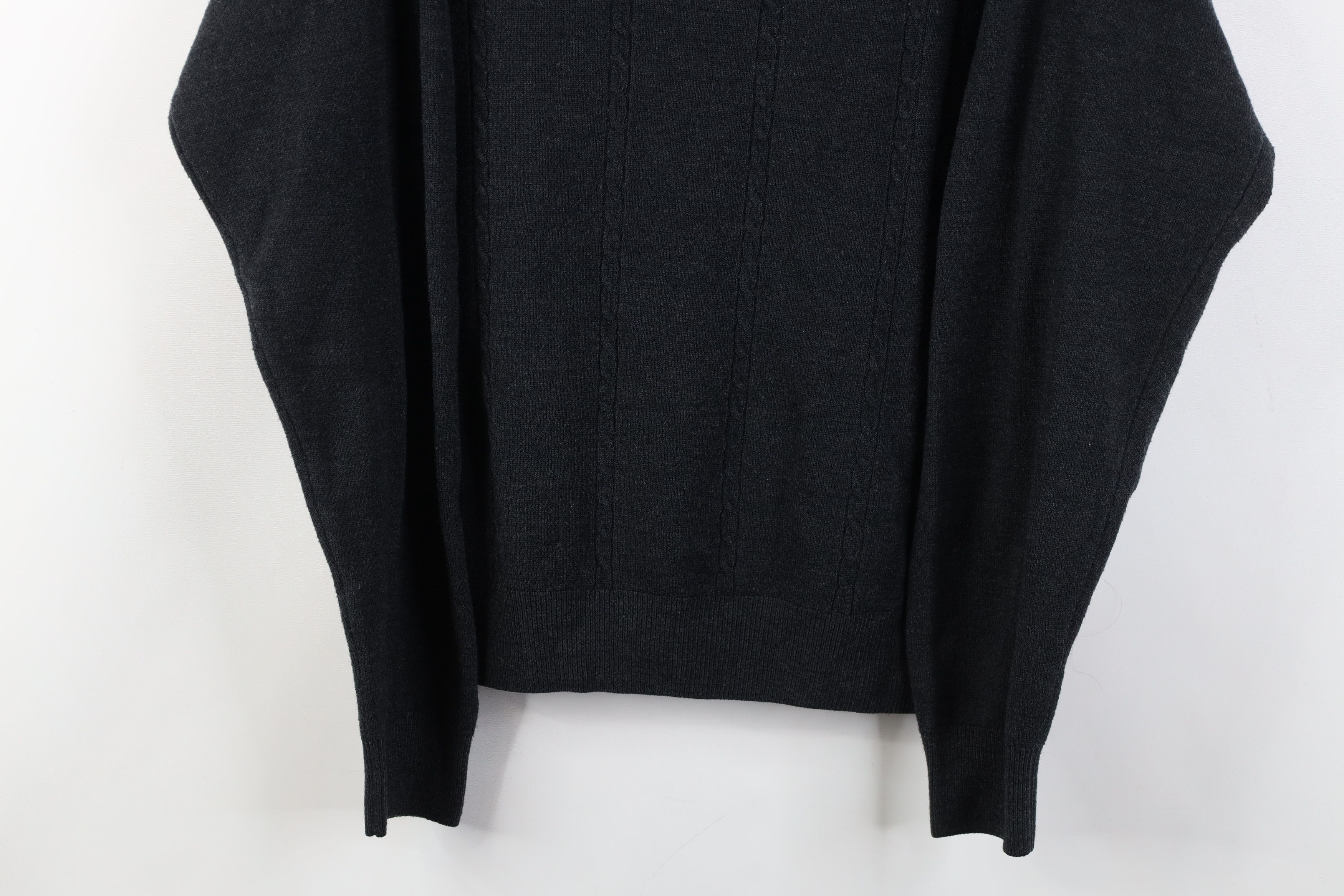 Vintage Vintage 90s Streetwear Lightweight Cable Mock Neck Sweater Size US M / EU 48-50 / 2 - 3 Thumbnail