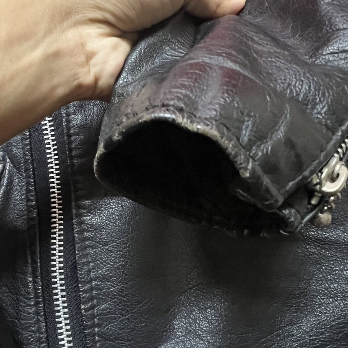 Japanese Brand Vintage Double Collar Punk Leather Jacket Size US XS / EU 42 / 0 - 16 Thumbnail