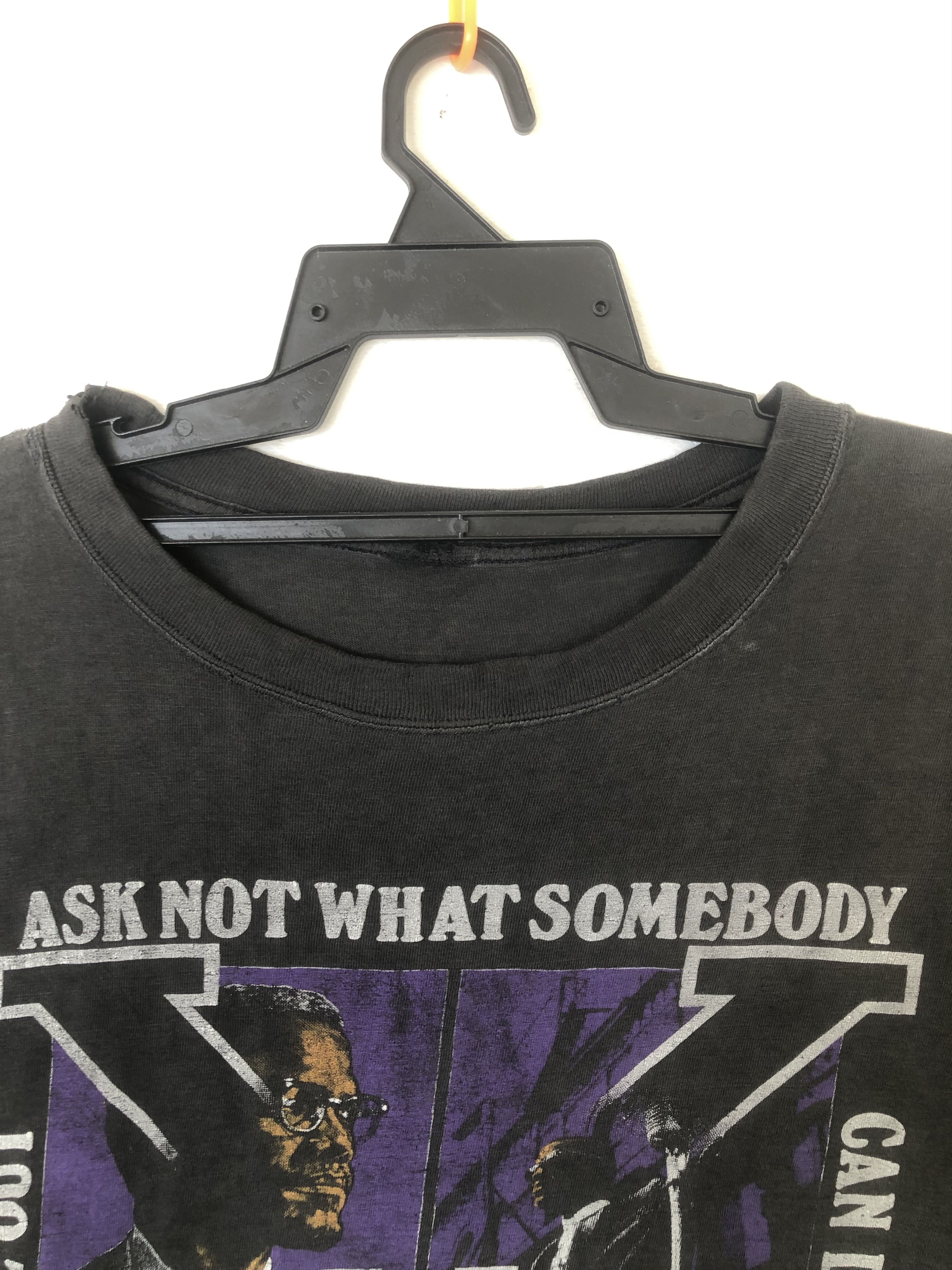 Vintage Thrashed vintage 90s MALCOM X Rare design Size US XL / EU 56 / 4 - 4 Thumbnail