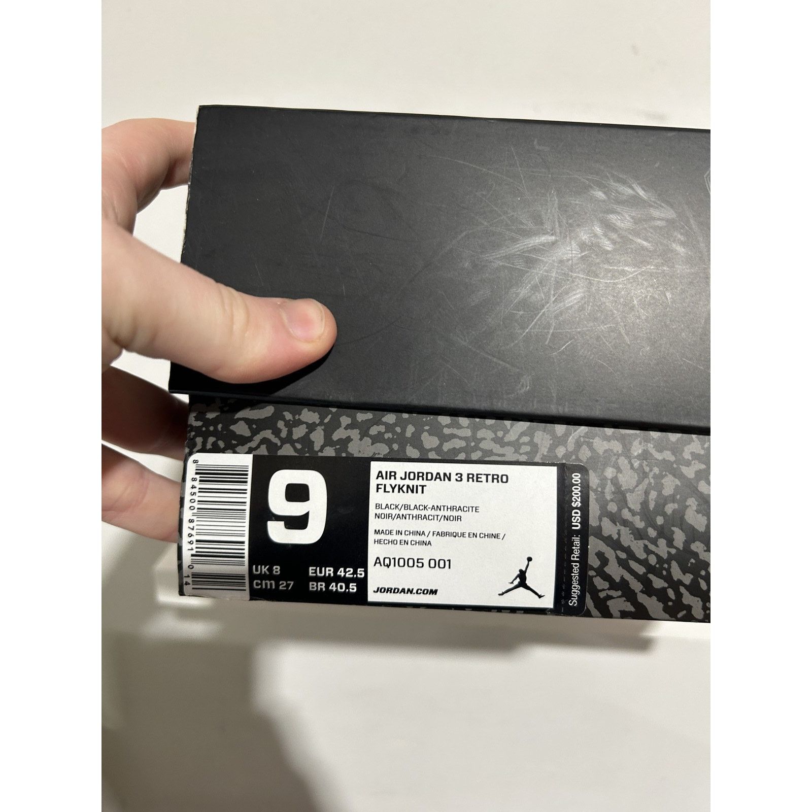 Jordan Brand JORDAN 3 FLYKNIT BLACK SIZE 9 PREOWNED Size US 9 / EU 42 - 7 Thumbnail