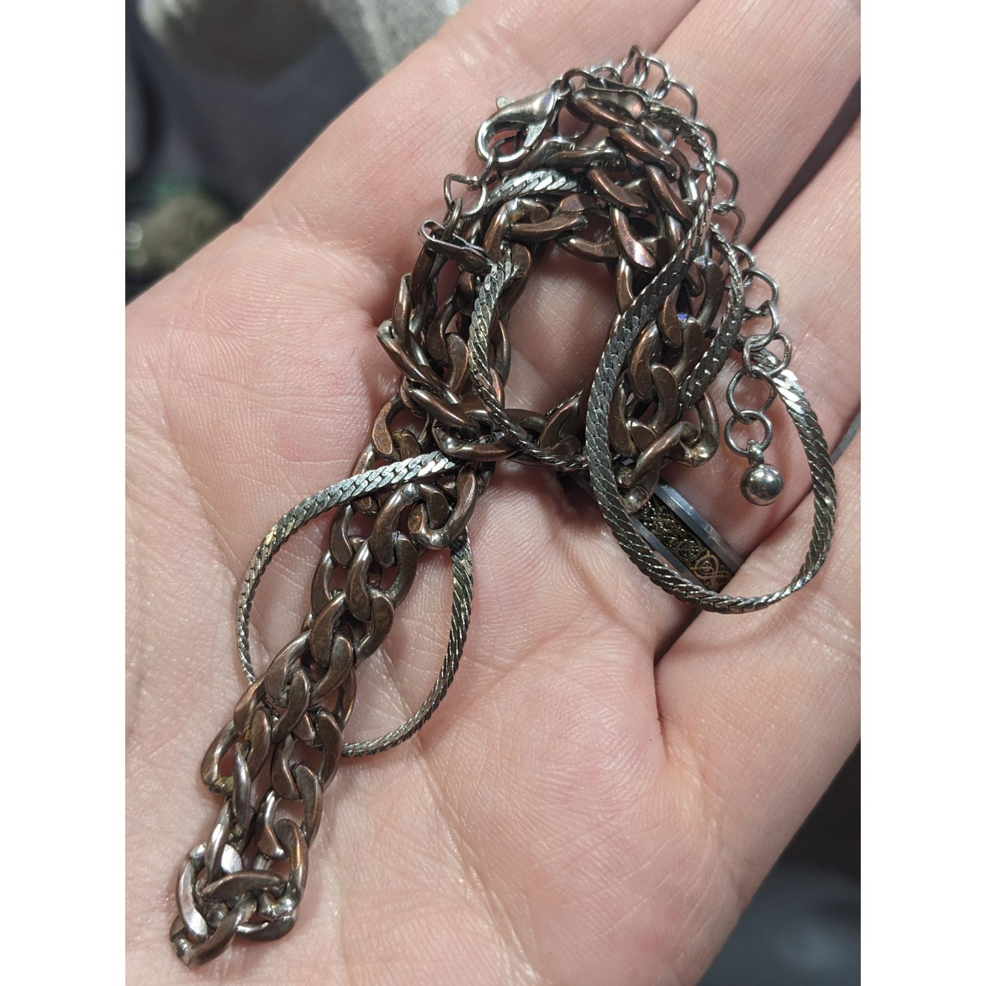 Other Silver And Copper Tone Multilayer Chain Necklace Size ONE SIZE - 3 Thumbnail