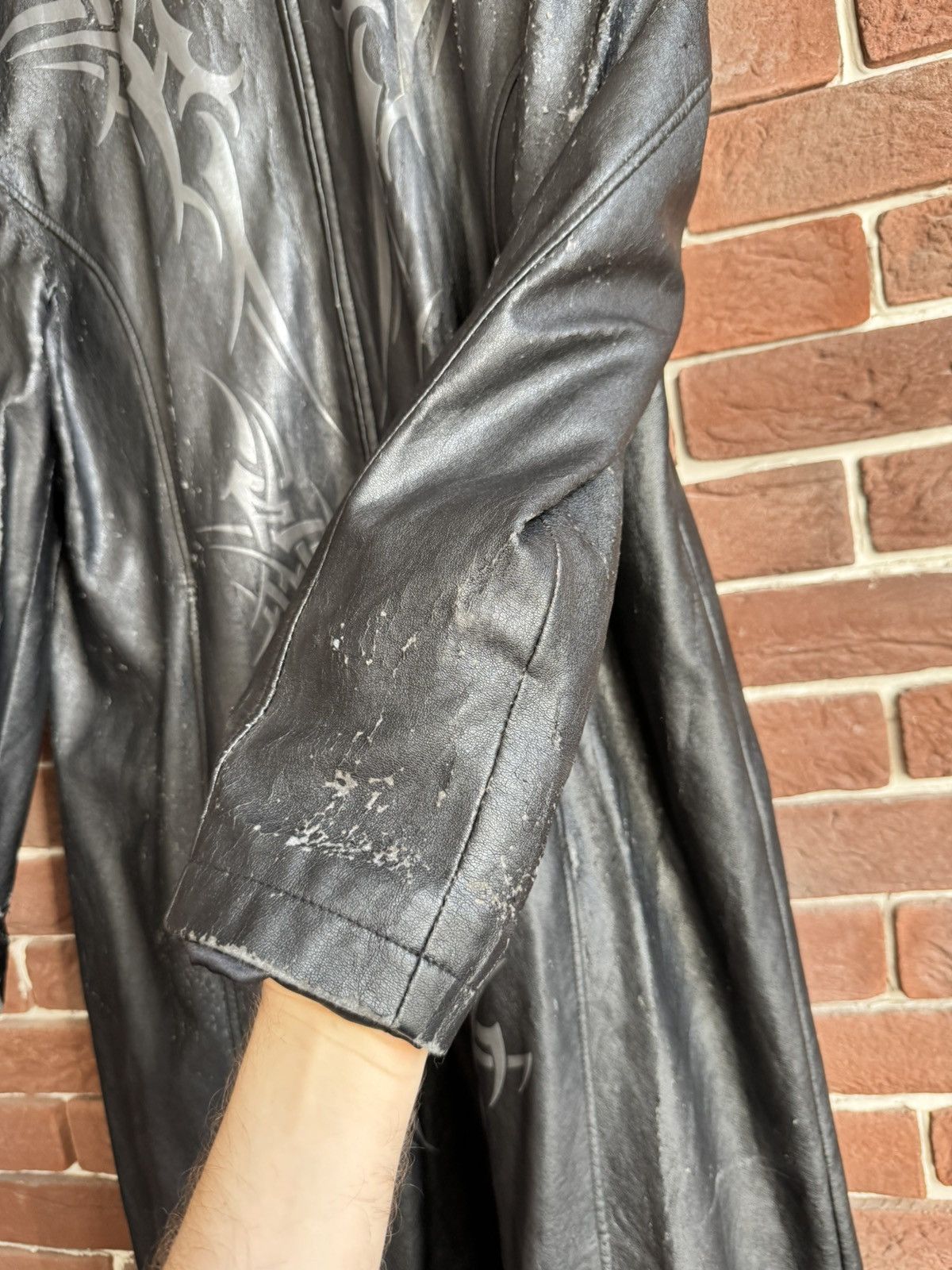 Vintage Vintage Faux Leather Tribal Rave Coat Jacket Rock Punk L Size US L / EU 52-54 / 3 - 22 Thumbnail