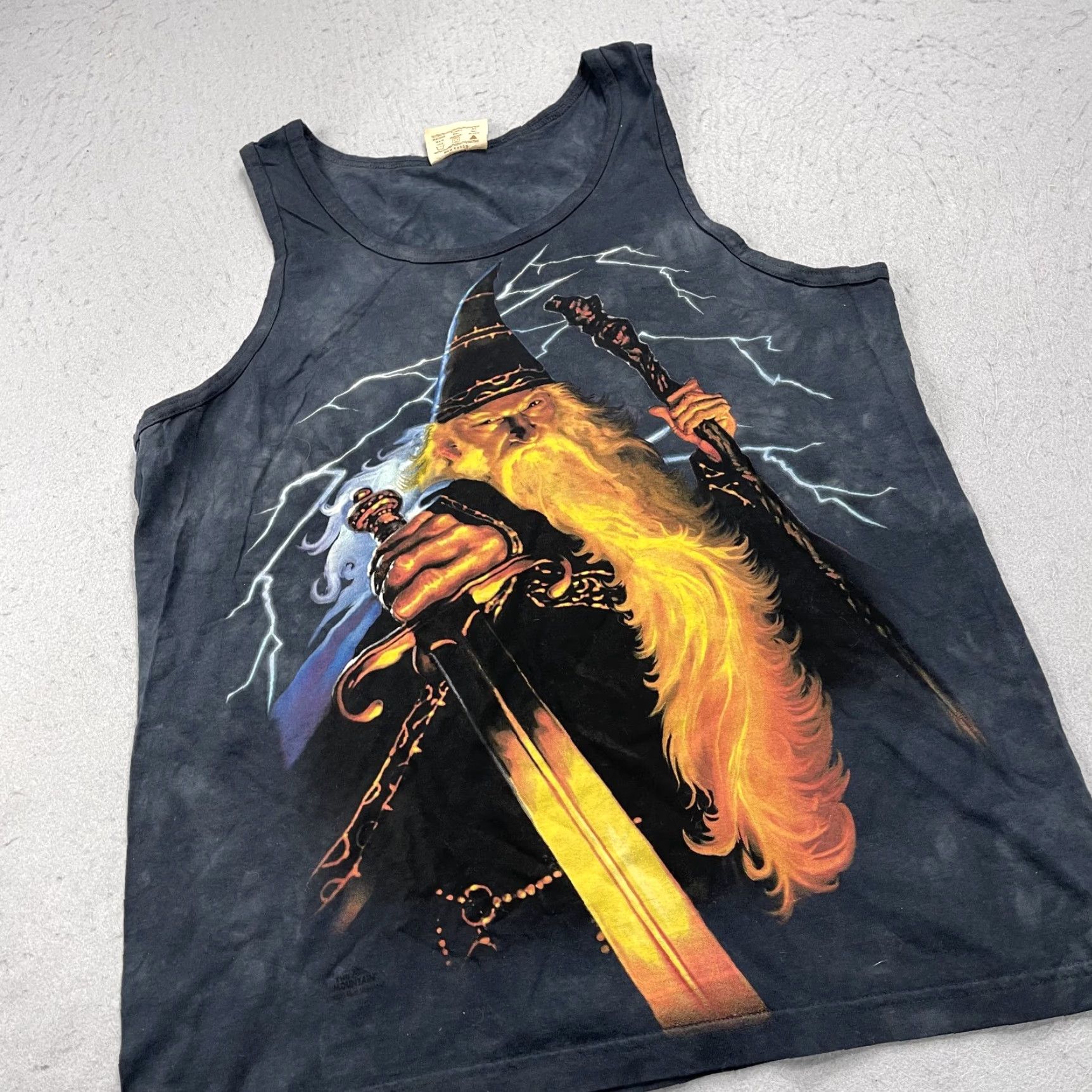 The Mountain VINTAGE The Mountain Shirt Mens L Blue Wizard AOP Tank Graphic Loud 2005 Size US L / EU 52-54 / 3 - 3 Thumbnail