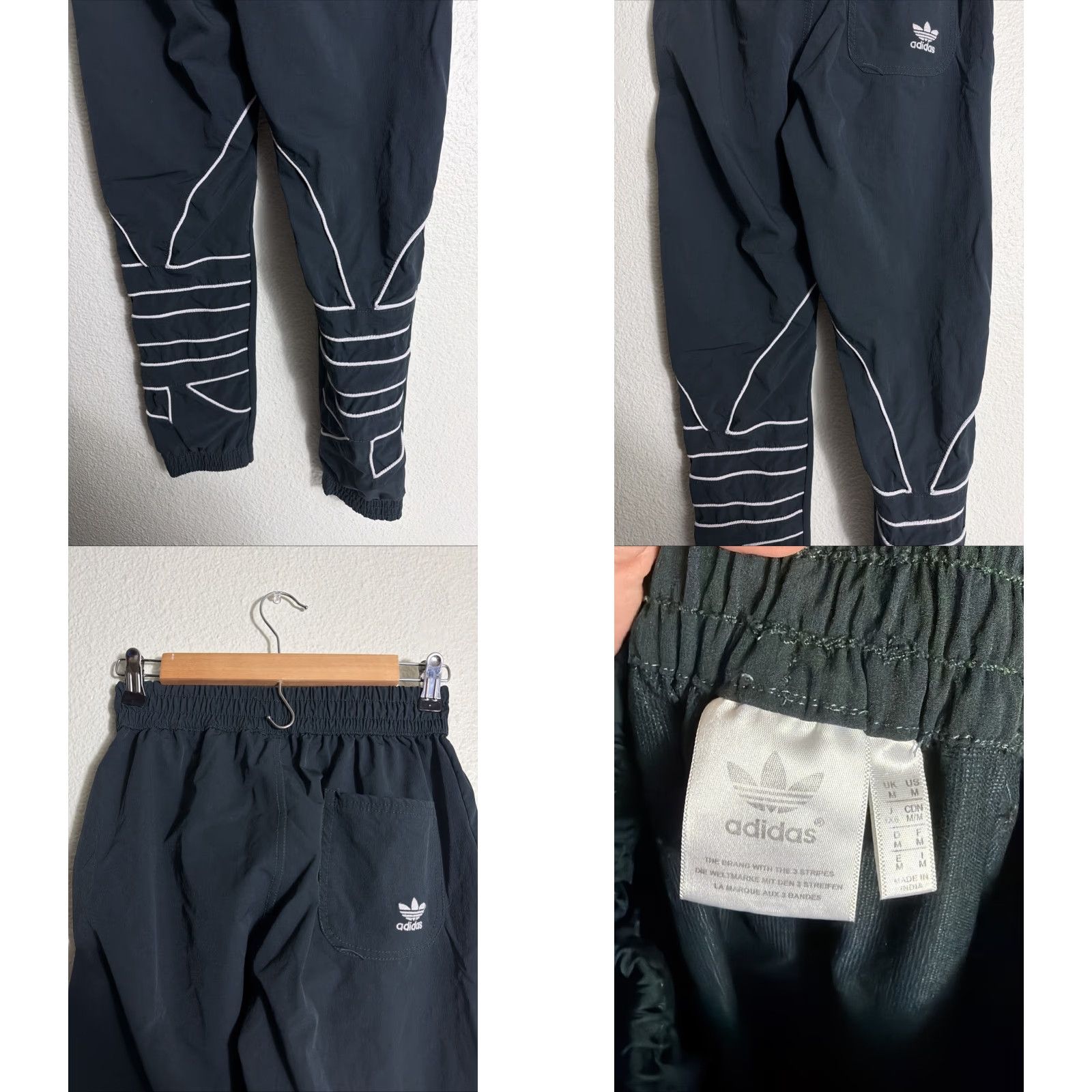 Adidas Adidas Women’s Medium Black Ankle Joggers Trefoil Legs 26x30 Elastane Size 32" / US 10 / IT 46 - 8 Thumbnail