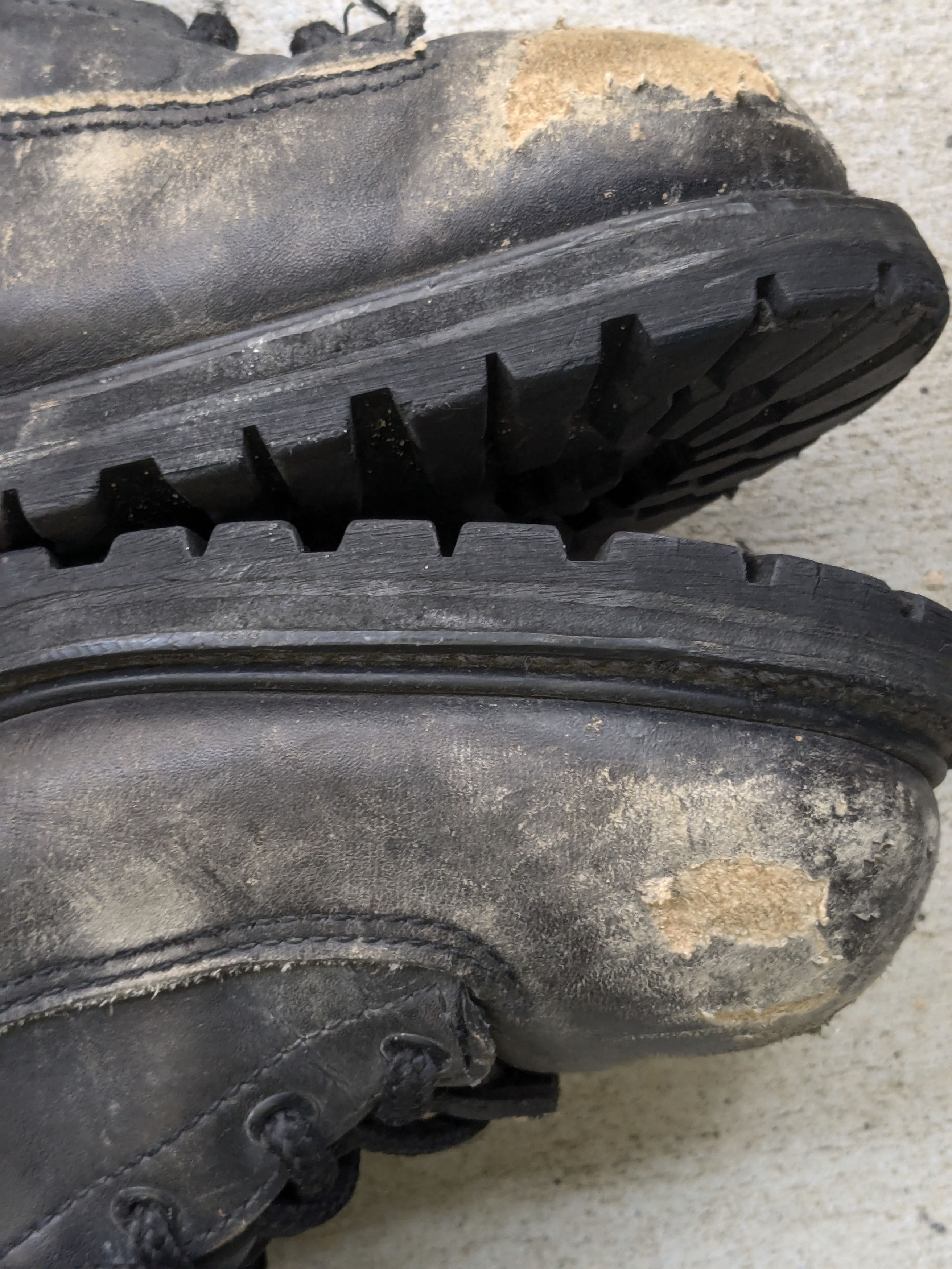 Genuine Leather × Vintage Vintage Boots Black Leather 10 Wide Work Rubber Combat Size US 10 / EU 43 - 12 Thumbnail