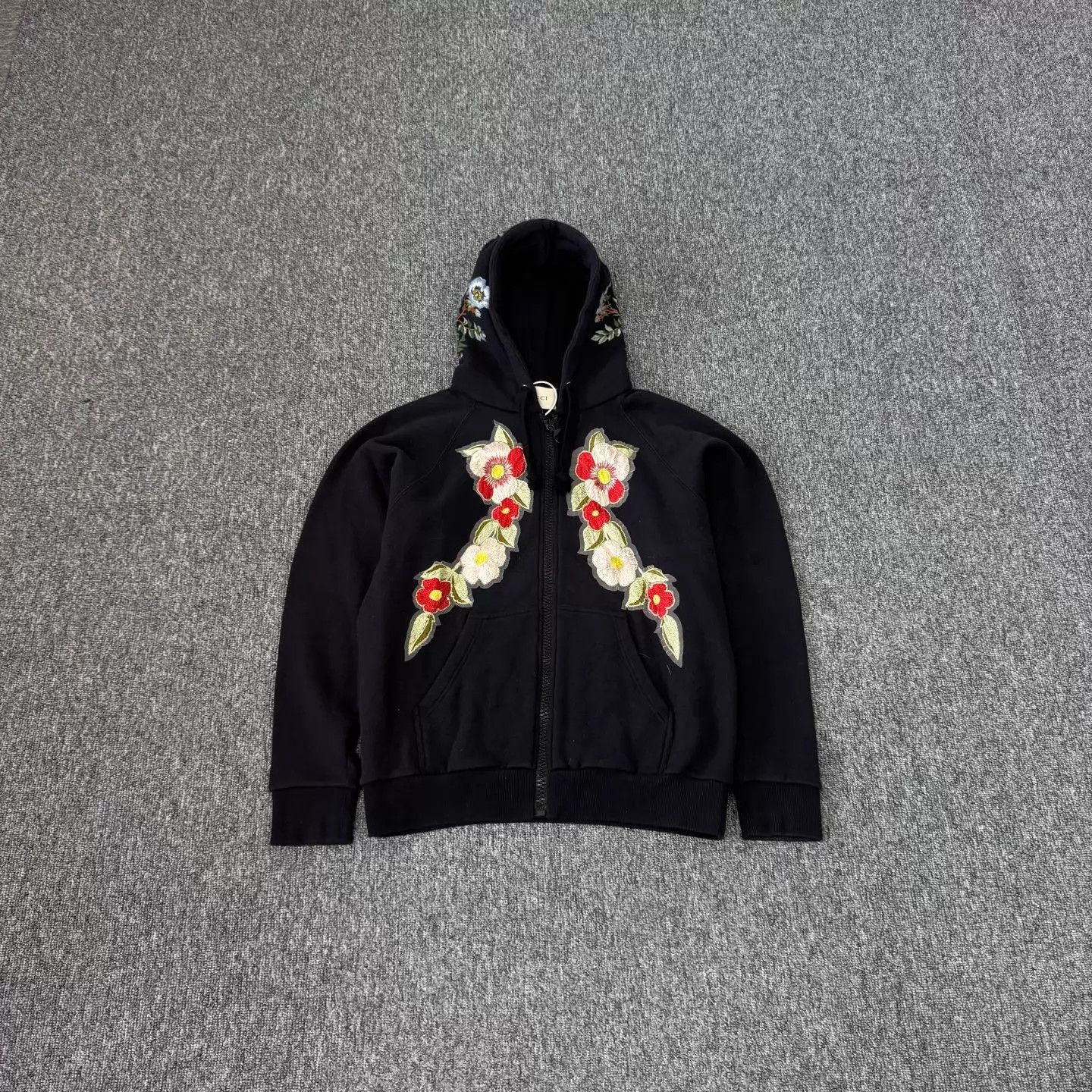 Gucci Gucci Floral Embroidered Double G Logo Zip Hoodie S 99 New Size US S / EU 44-46 / 1 - 1 Thumbnail