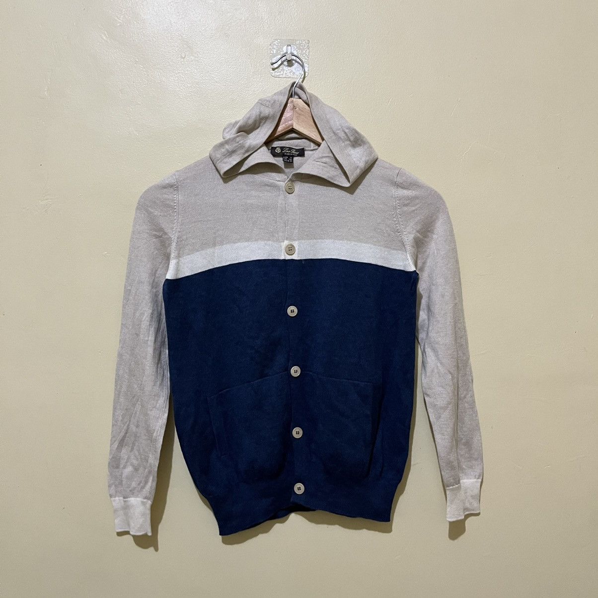 Loro Piana LORO PIANA - COLOR BLOCK CASHMERE HOODED JACKET Size L / US 10 / IT 46 - 1 Thumbnail